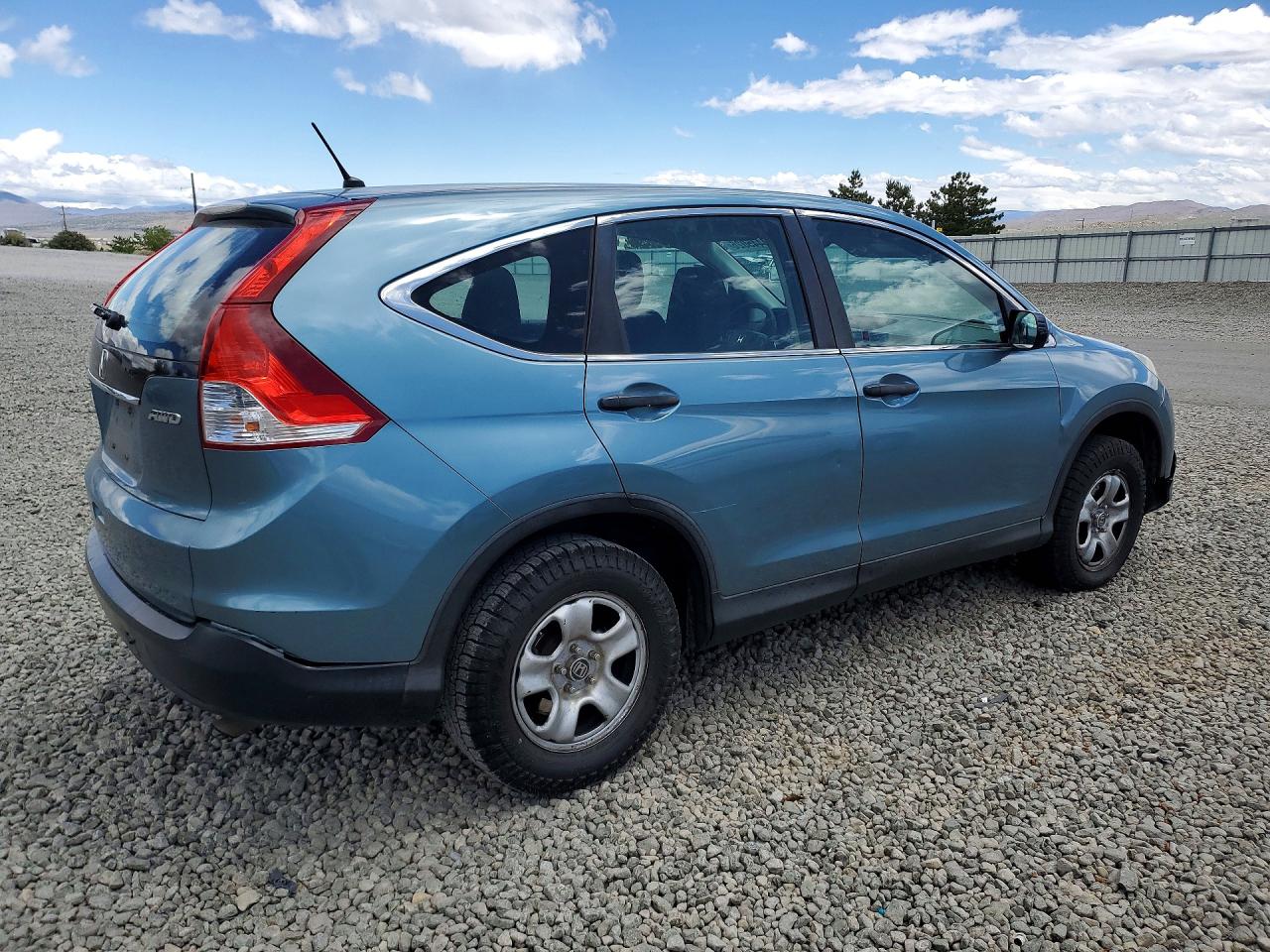 2013 Honda Cr-v Lx Blue vin: 5J6RM4H33DL076845