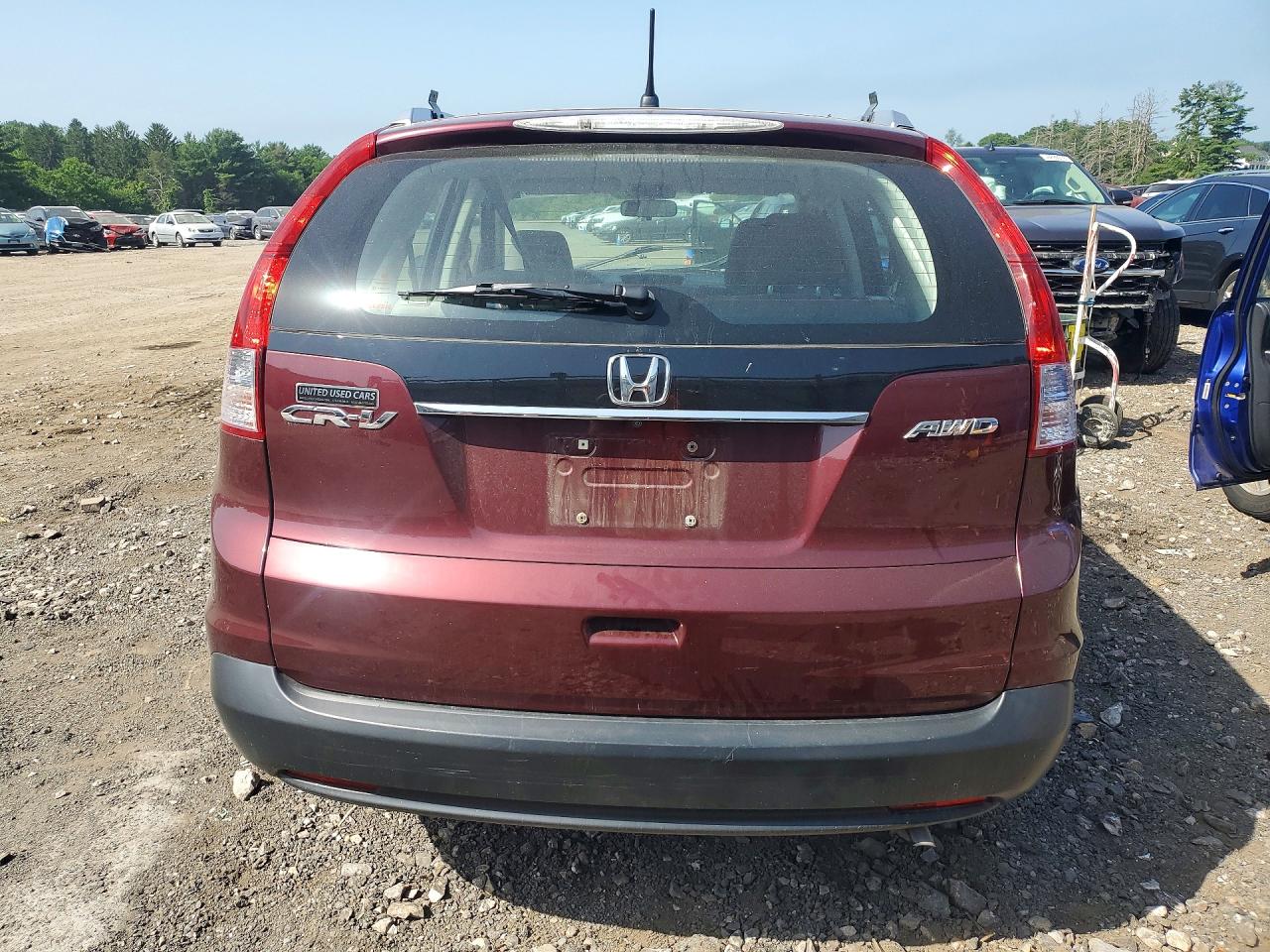 2013 Honda Cr-v Lx Burgundy vin: 5J6RM4H33DL078868