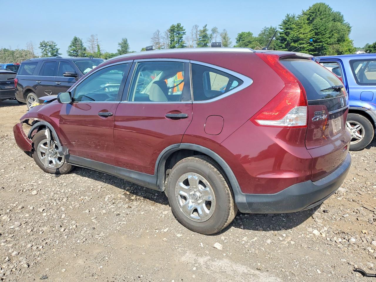 2013 Honda Cr-v Lx Burgundy vin: 5J6RM4H33DL078868
