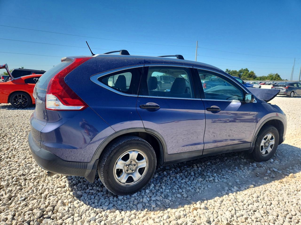 2014 Honda Cr-v Lx Blue vin: 5J6RM4H33EL030160