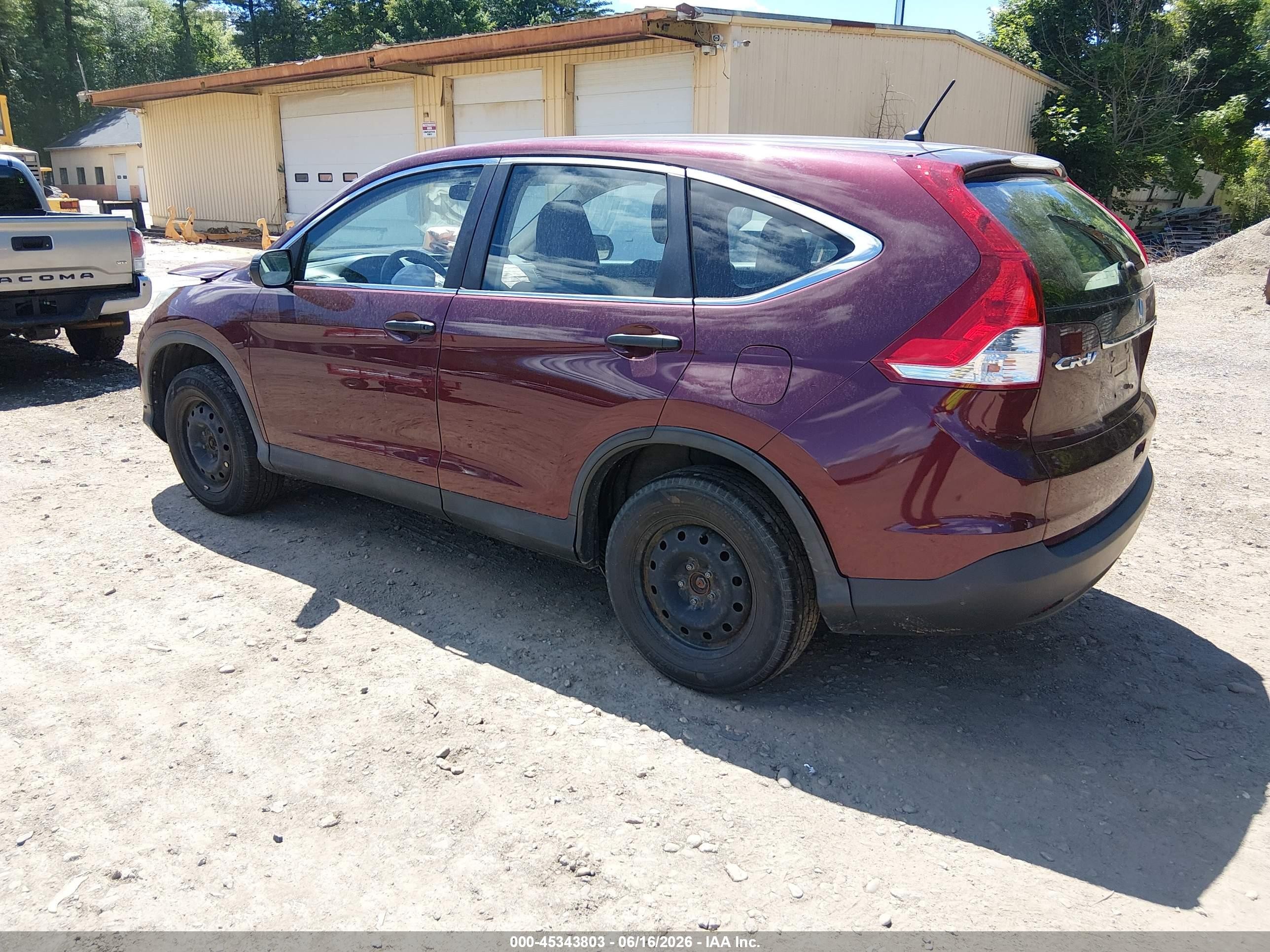 2014 Honda Cr-v Lx Burgundy vin: 5J6RM4H33EL041059