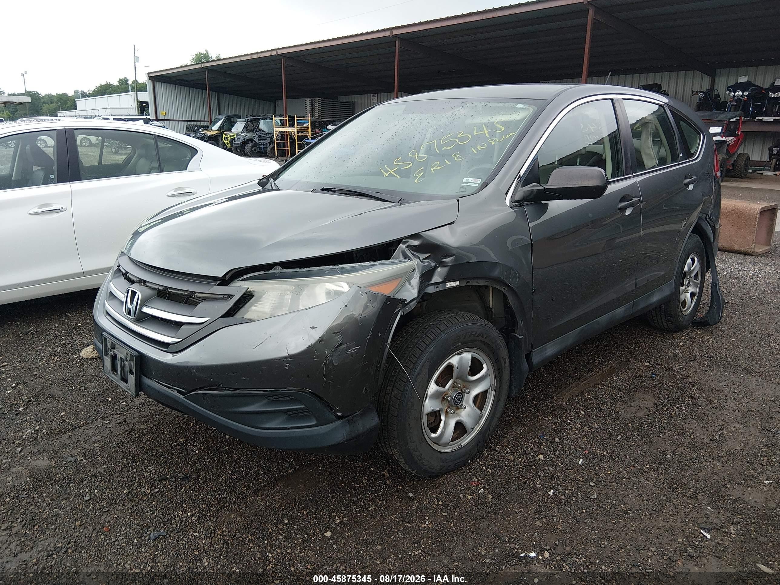 2014 Honda Cr-v Lx Серый vin: 5J6RM4H33EL051039