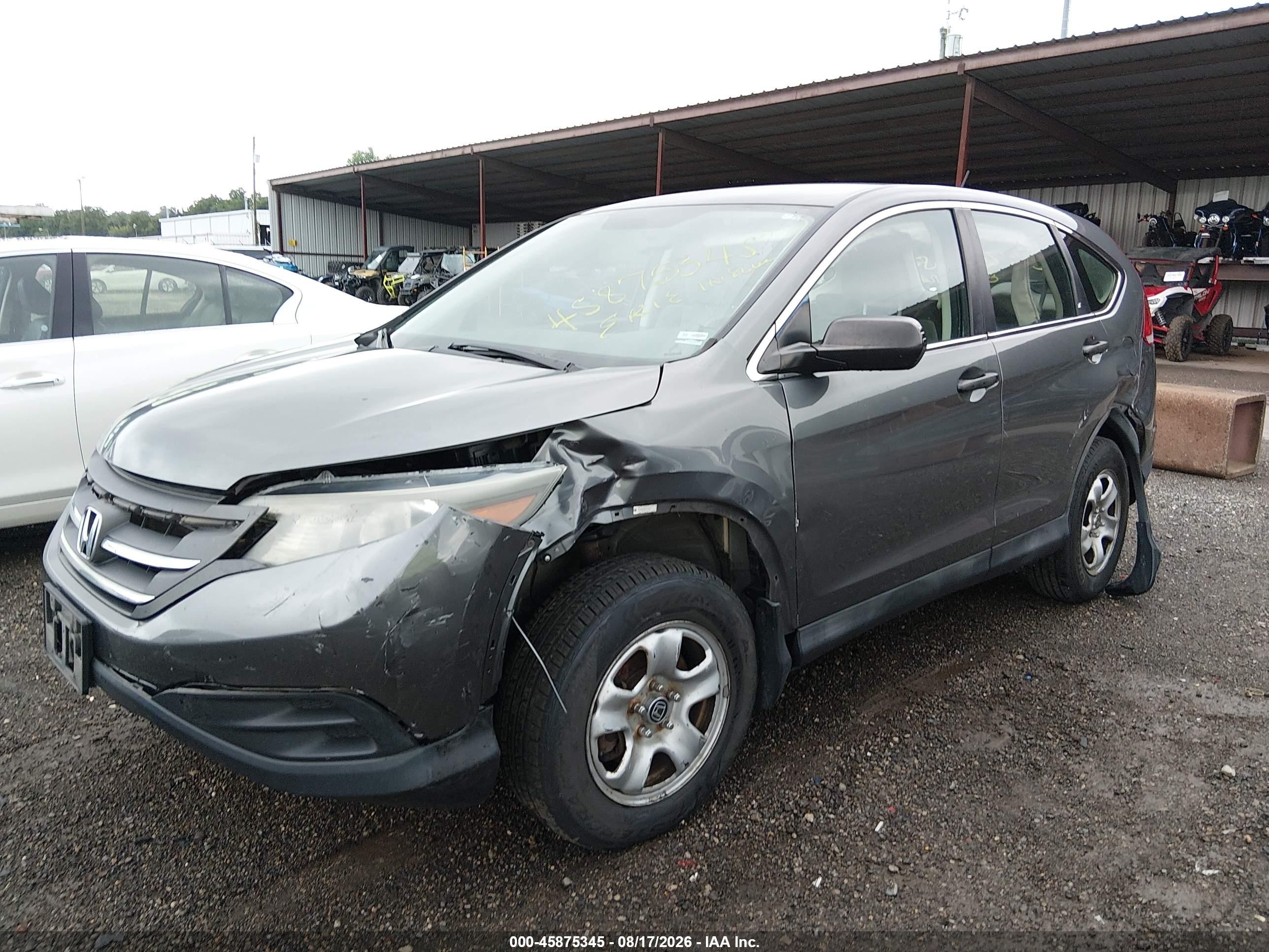 2014 Honda Cr-v Lx Серый vin: 5J6RM4H33EL051039