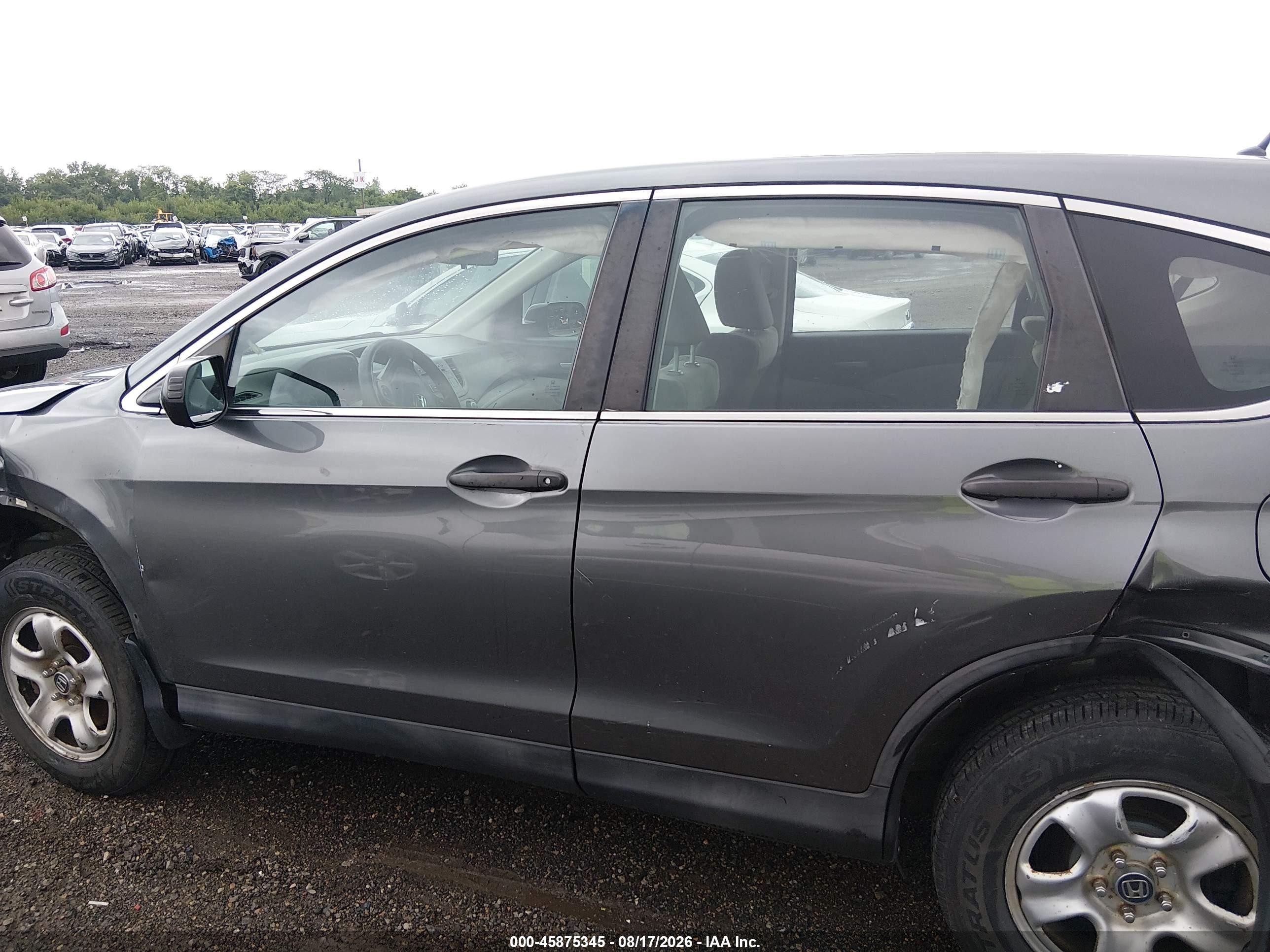 2014 Honda Cr-v Lx Серый vin: 5J6RM4H33EL051039