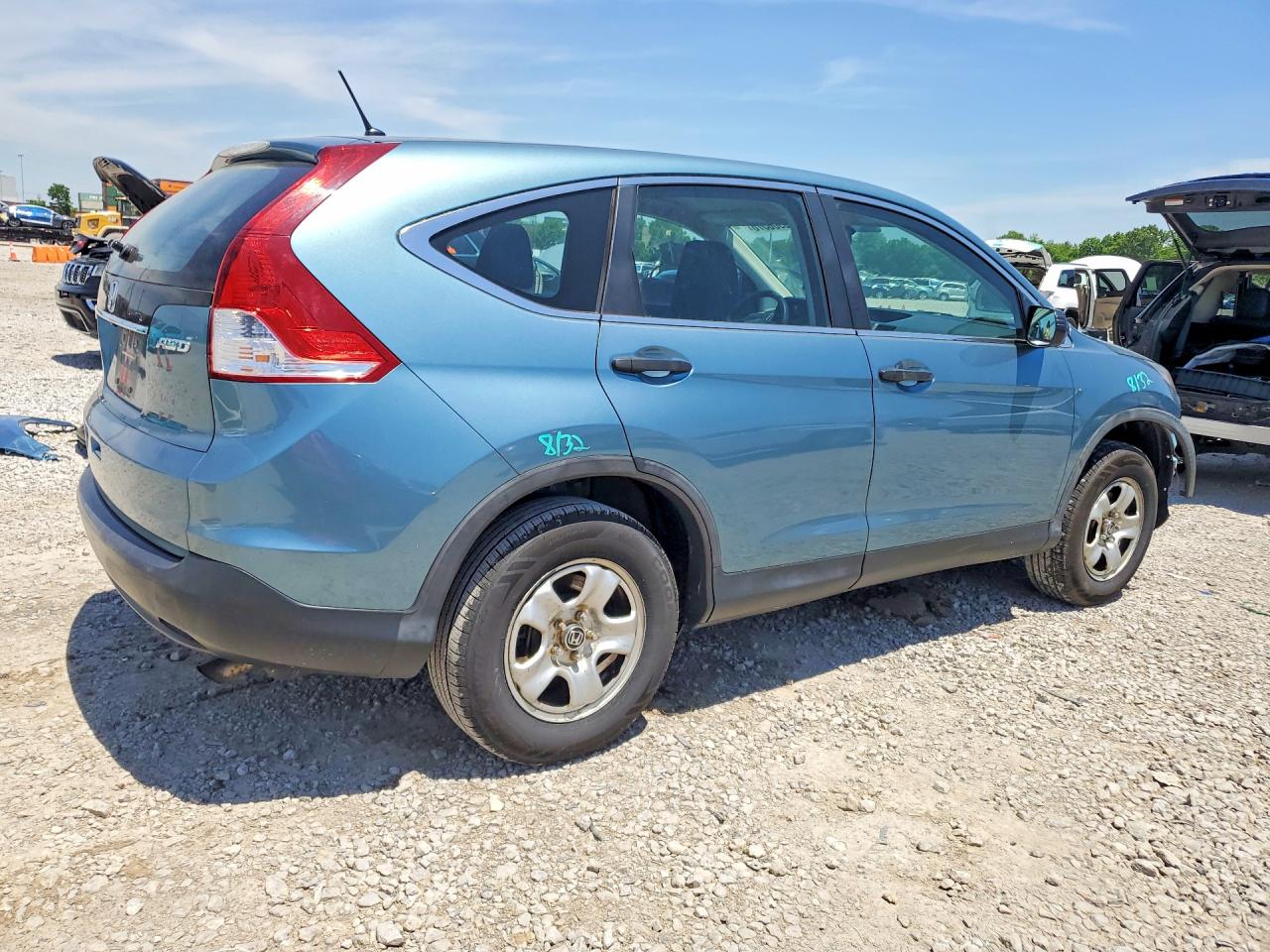 2014 Honda Cr-v Lx Blue vin: 5J6RM4H33EL088771