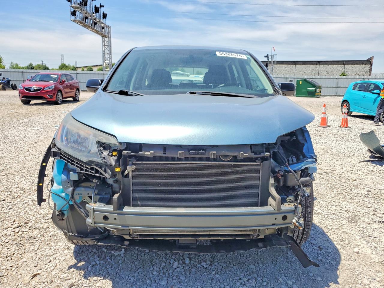 2014 Honda Cr-v Lx Blue vin: 5J6RM4H33EL088771