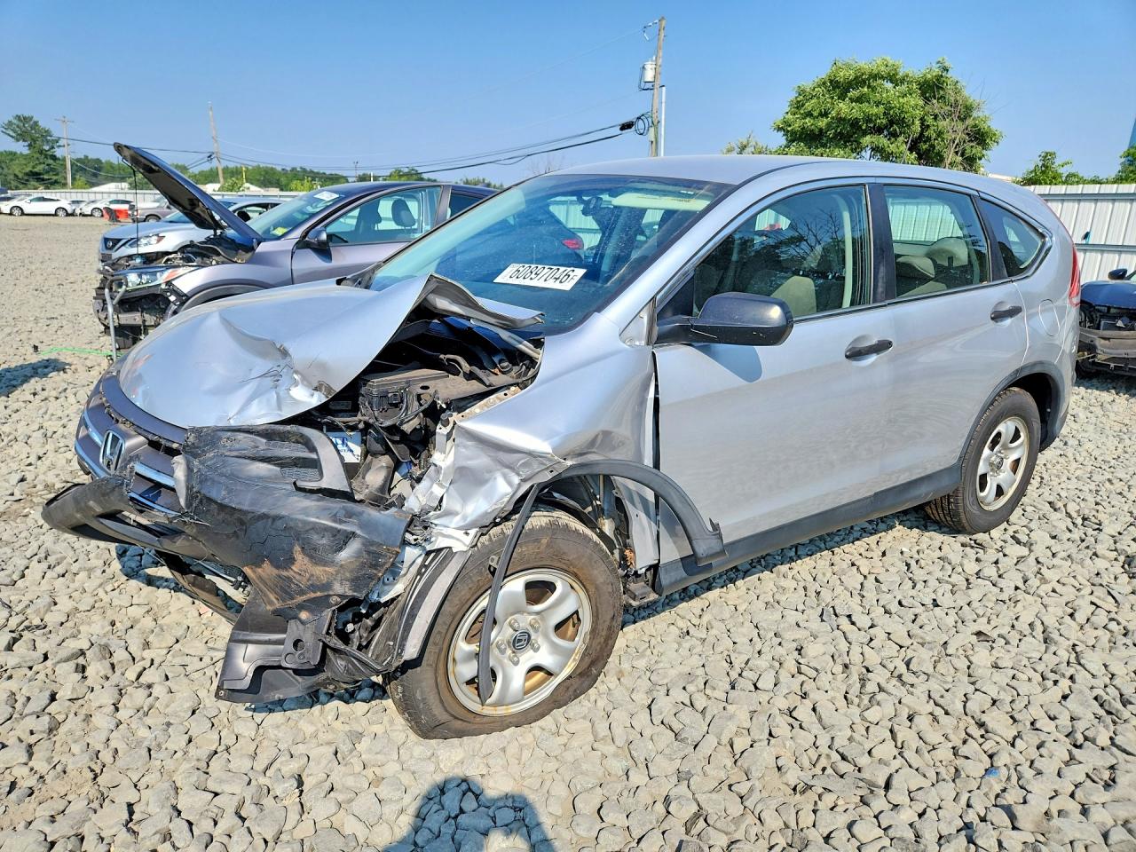 2014 Honda Cr-v Lx Silver vin: 5J6RM4H33EL106783