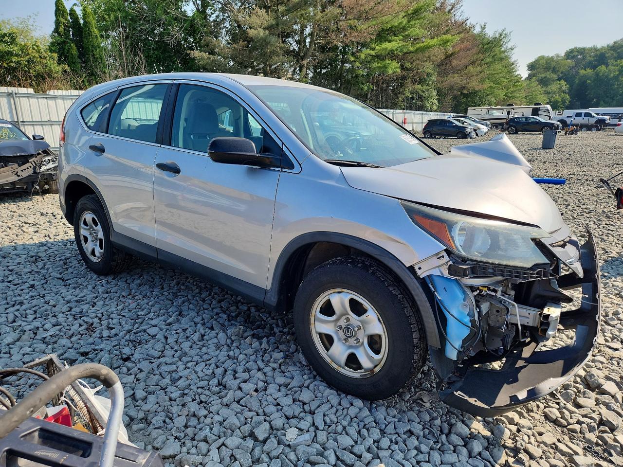 2014 Honda Cr-v Lx Silver vin: 5J6RM4H33EL106783