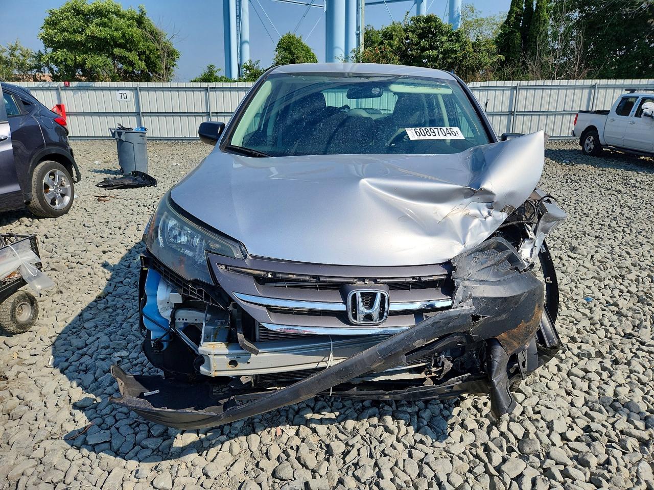 2014 Honda Cr-v Lx Silver vin: 5J6RM4H33EL106783