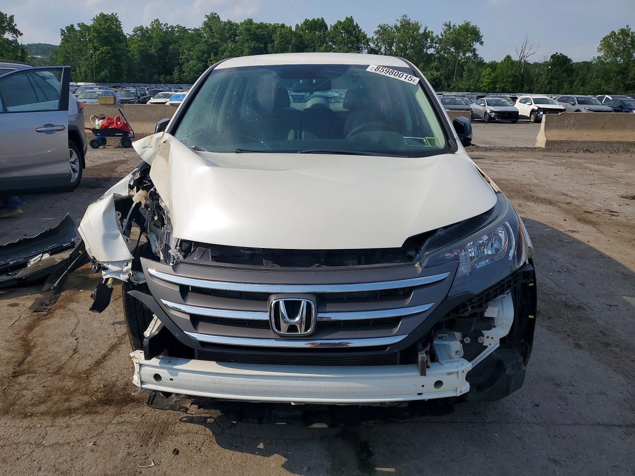 2014 Honda Cr-v Lx White vin: 5J6RM4H33EL110686