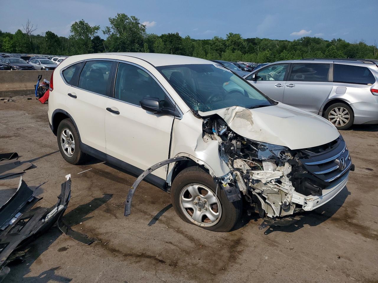 2014 Honda Cr-v Lx White vin: 5J6RM4H33EL110686