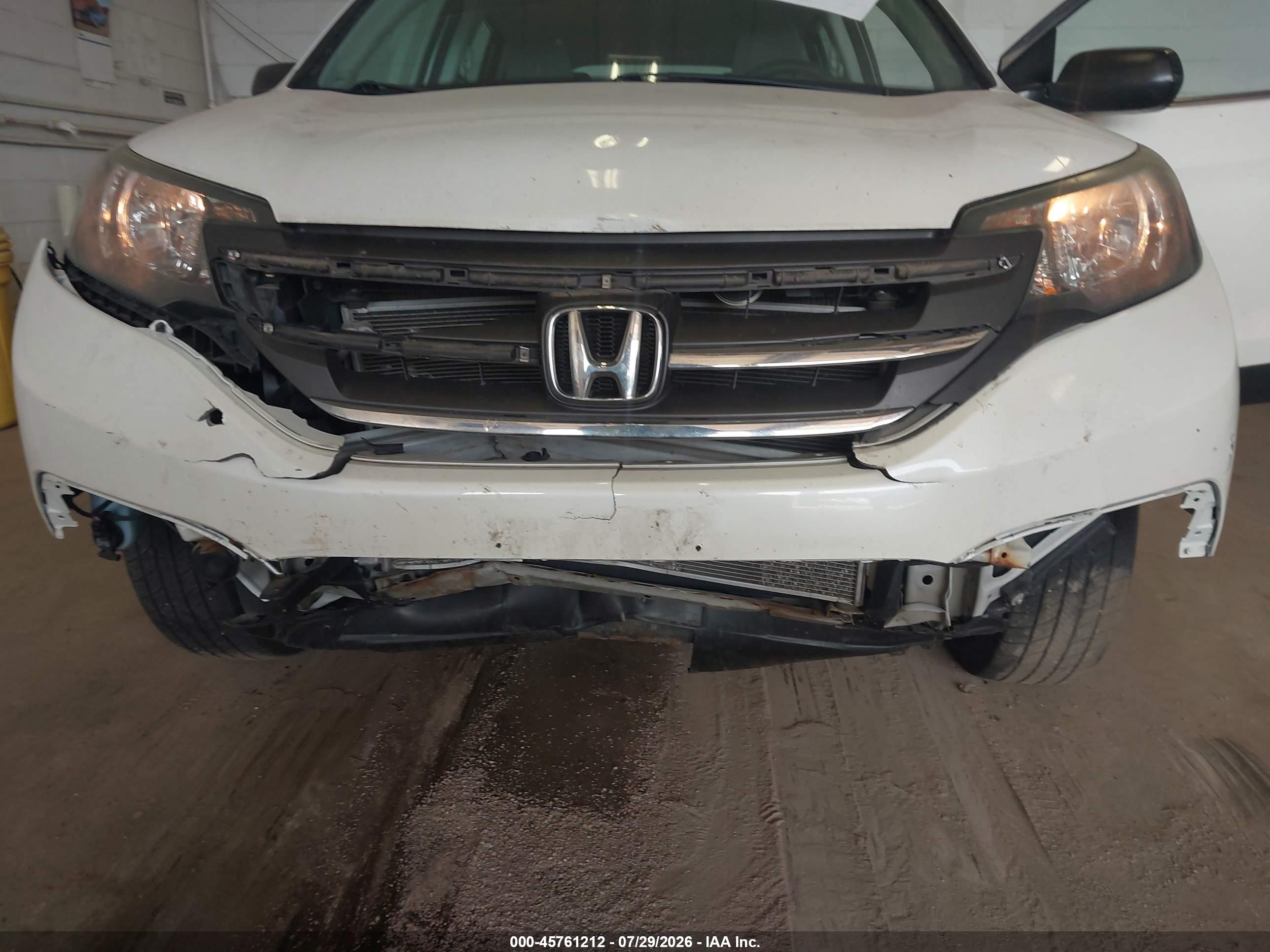 2014 Honda Cr-v Lx White vin: 5J6RM4H33EL114916