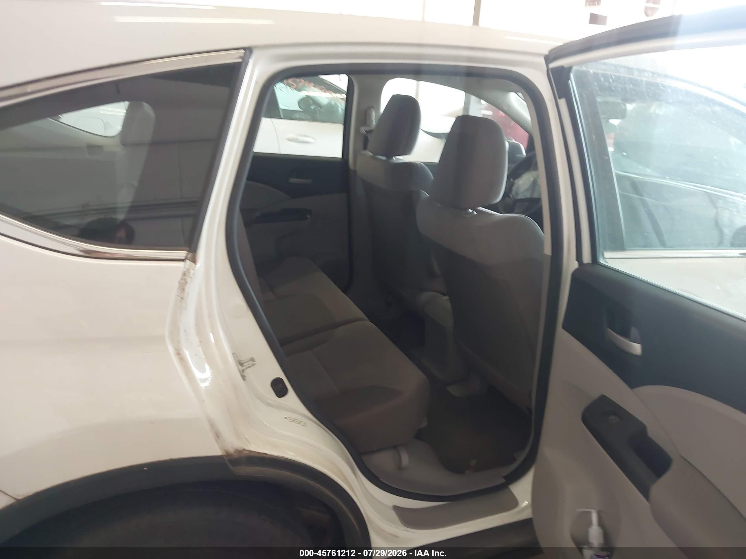 2014 Honda Cr-v Lx White vin: 5J6RM4H33EL114916