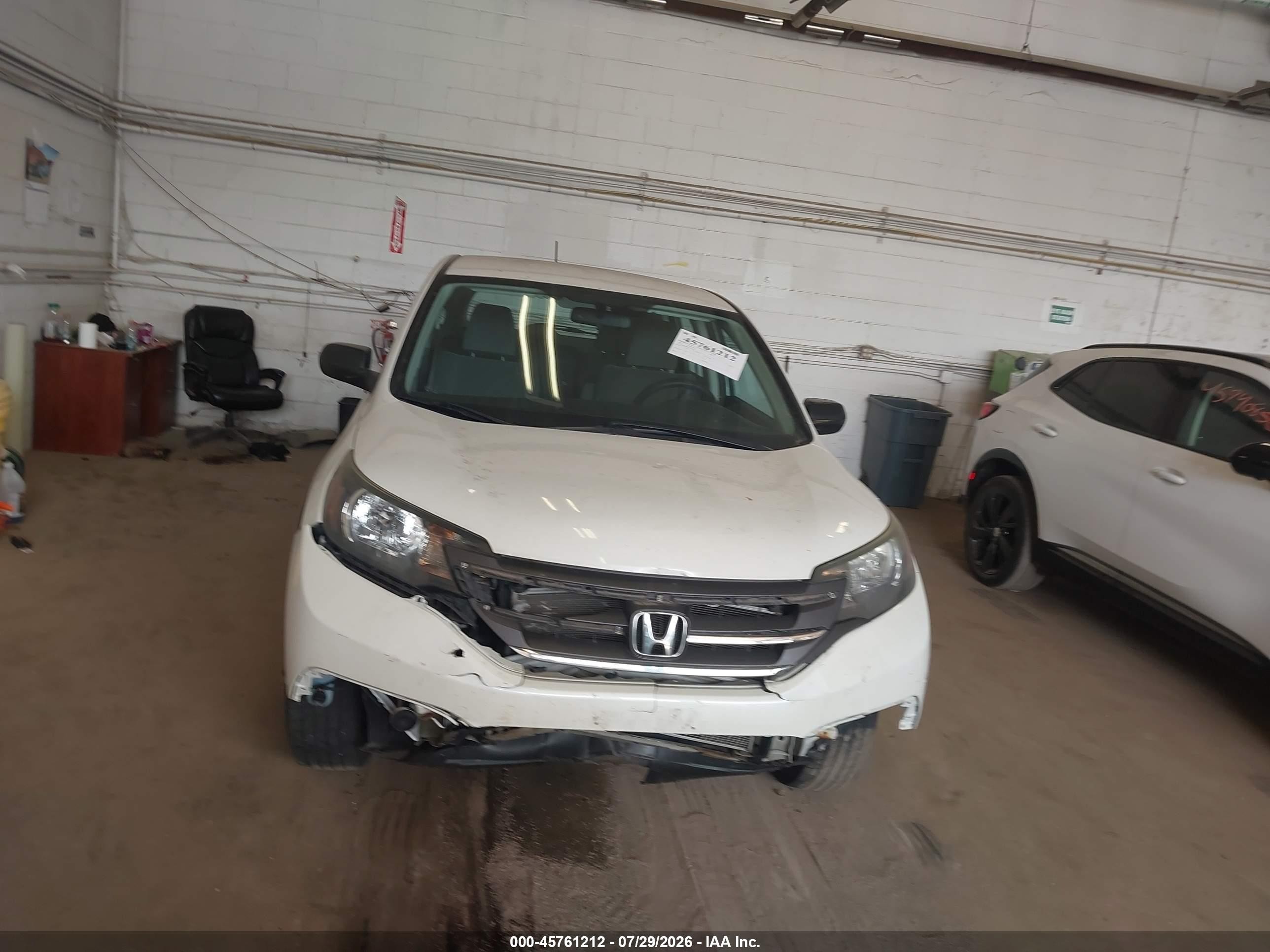 2014 Honda Cr-v Lx White vin: 5J6RM4H33EL114916
