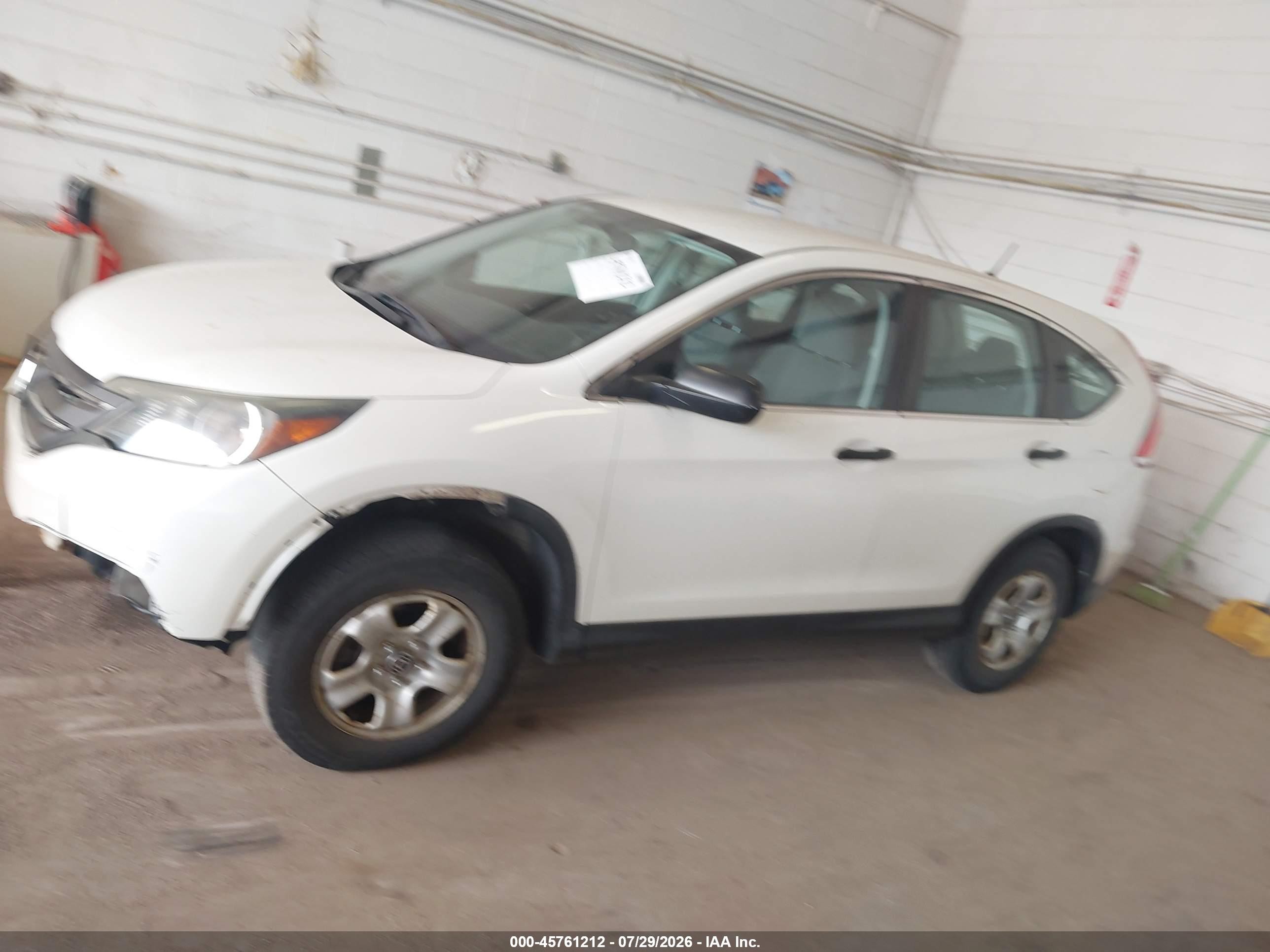 2014 Honda Cr-v Lx White vin: 5J6RM4H33EL114916