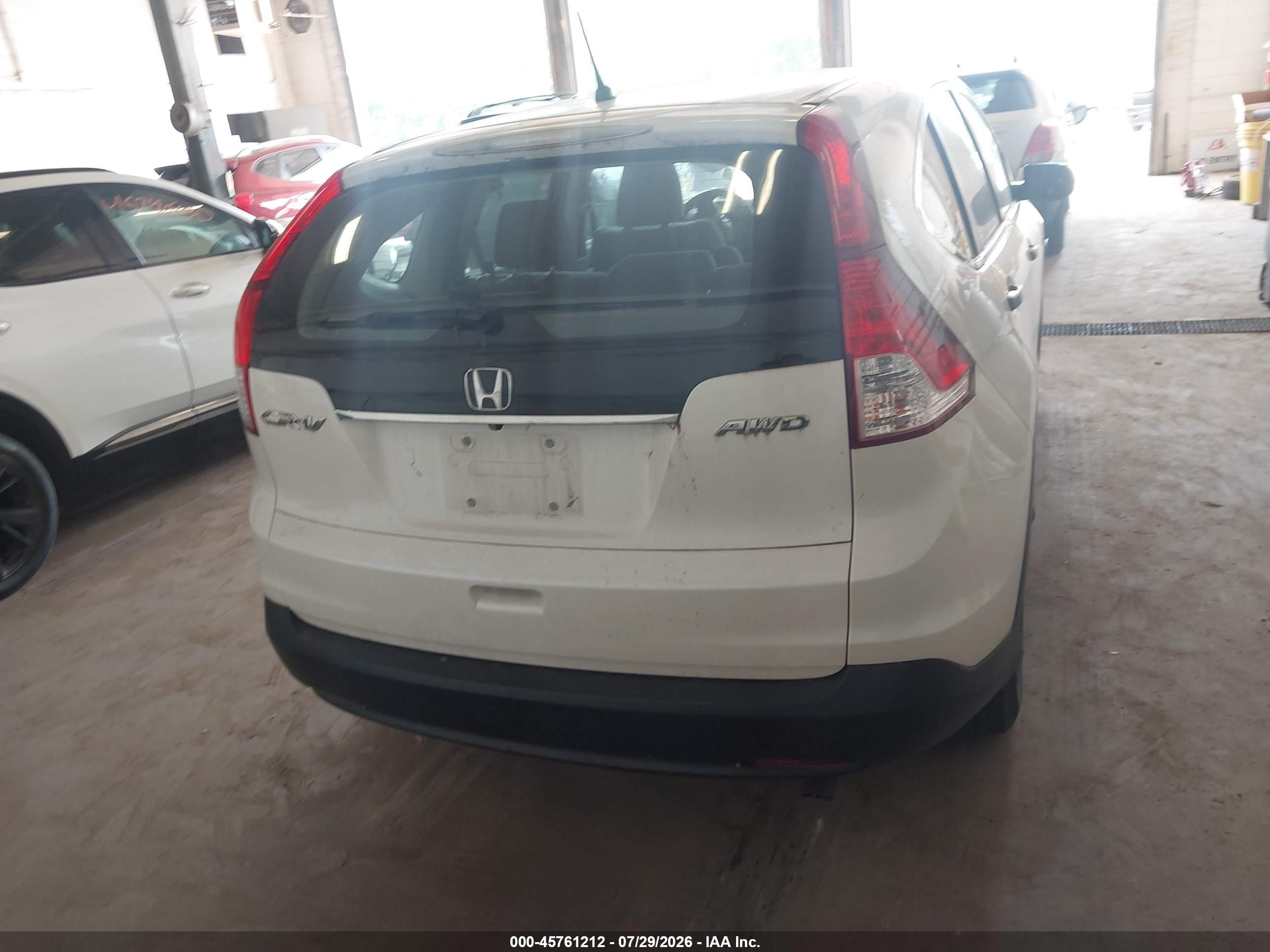 2014 Honda Cr-v Lx White vin: 5J6RM4H33EL114916