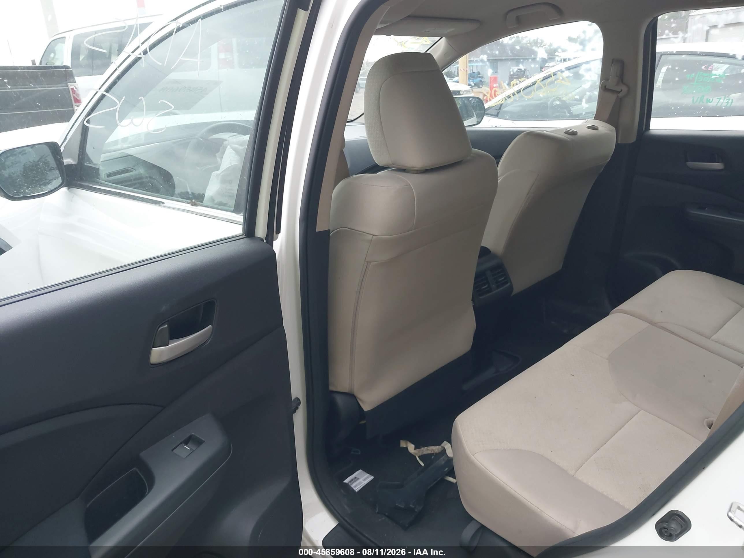2015 Honda Cr-v Lx White vin: 5J6RM4H33FL019502
