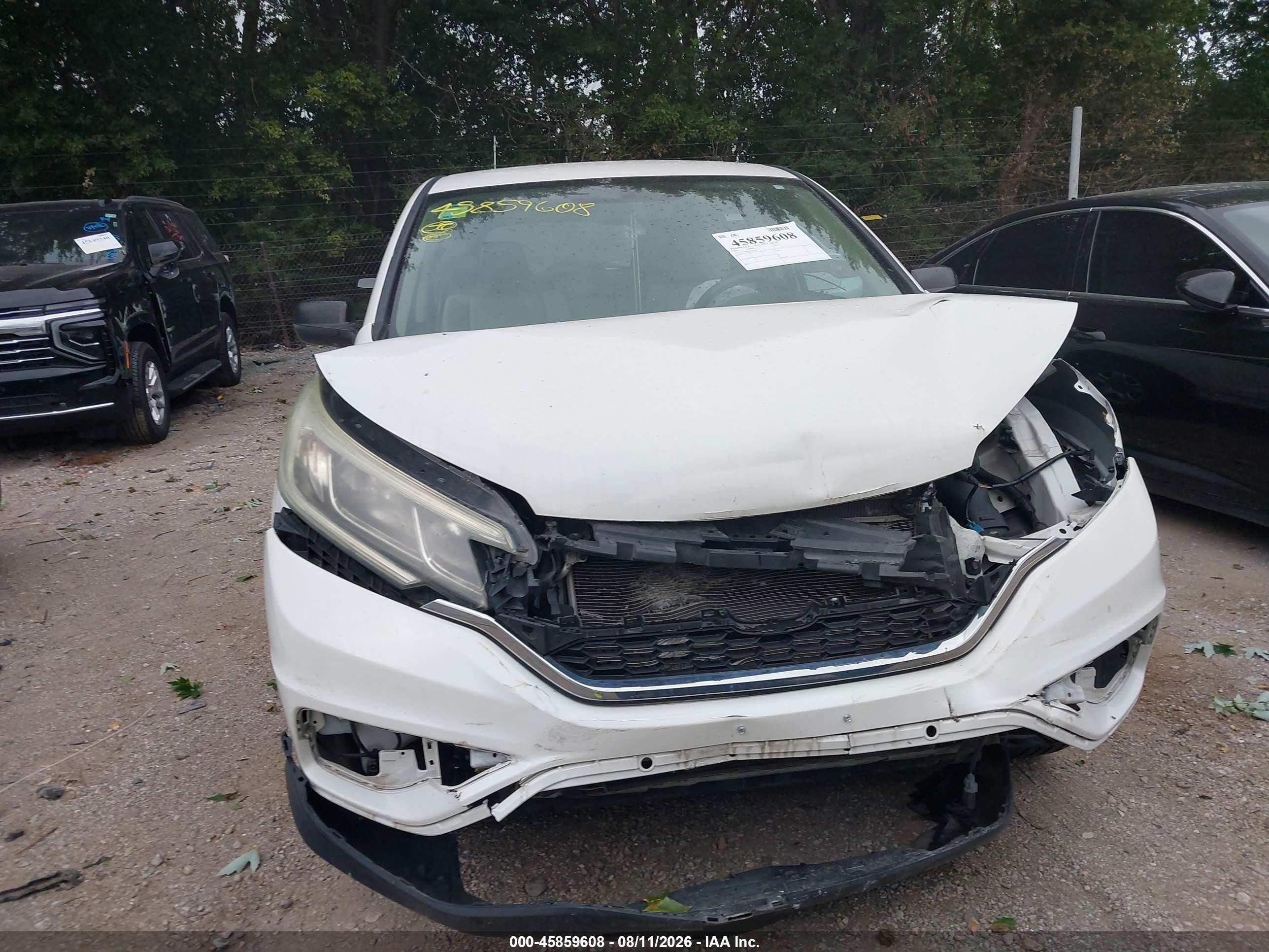 2015 Honda Cr-v Lx White vin: 5J6RM4H33FL019502