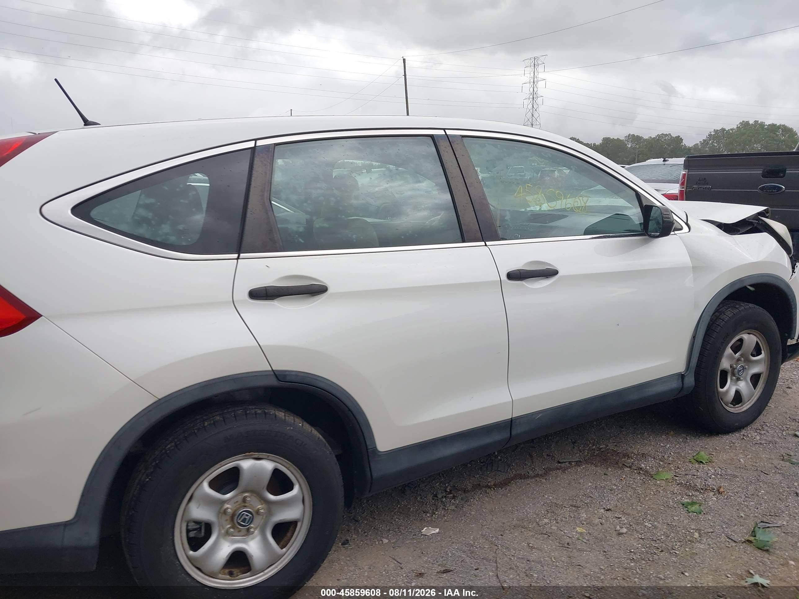 2015 Honda Cr-v Lx White vin: 5J6RM4H33FL019502