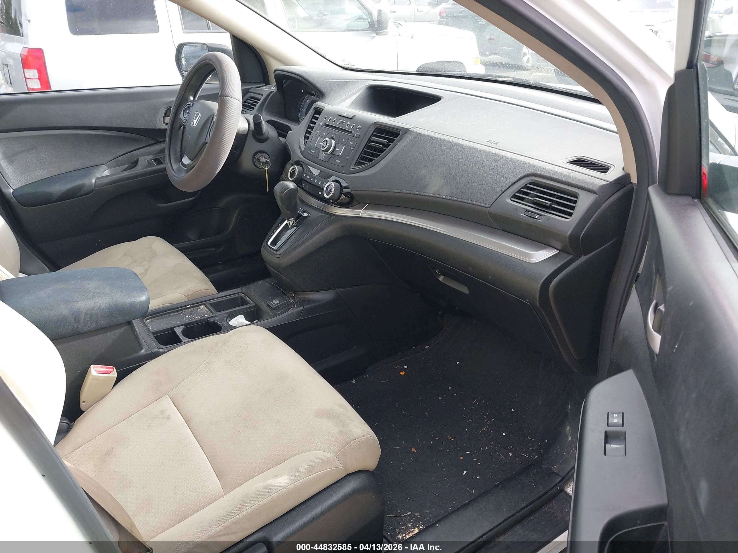 2015 Honda Cr-v Lx White vin: 5J6RM4H33FL022528