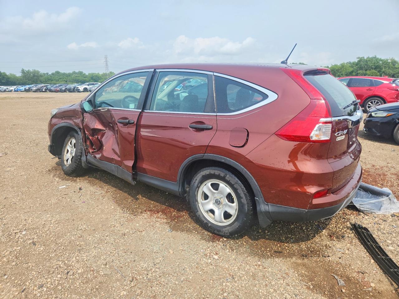 2015 Honda Cr-v Lx Бордовый vin: 5J6RM4H33FL023405