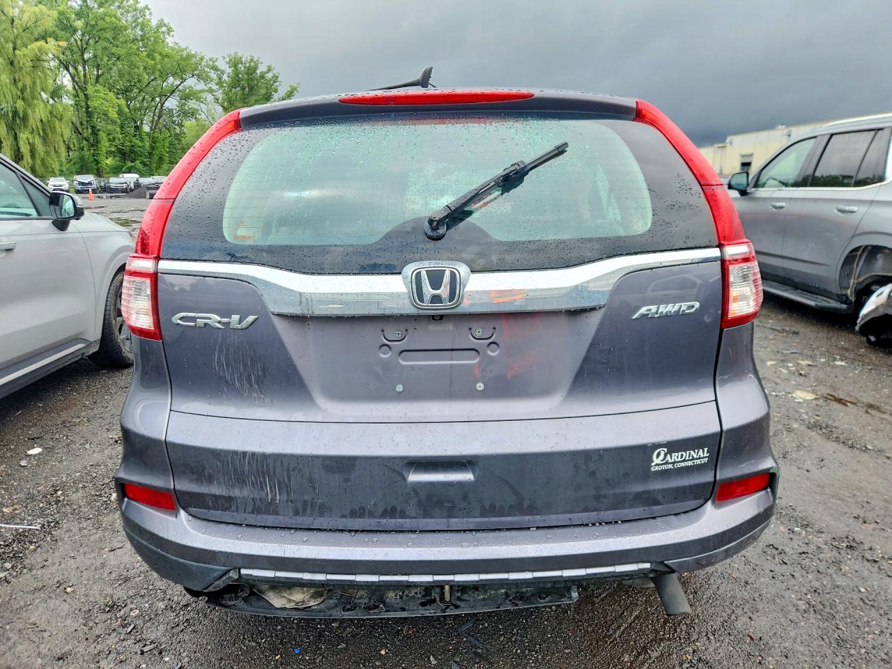 2015 Honda Cr-v Lx Gray vin: 5J6RM4H33FL048062