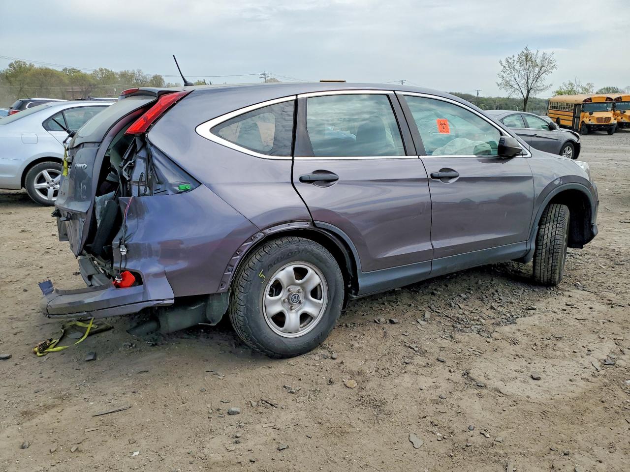 2015 Honda Cr-v Lx Gray vin: 5J6RM4H33FL068196