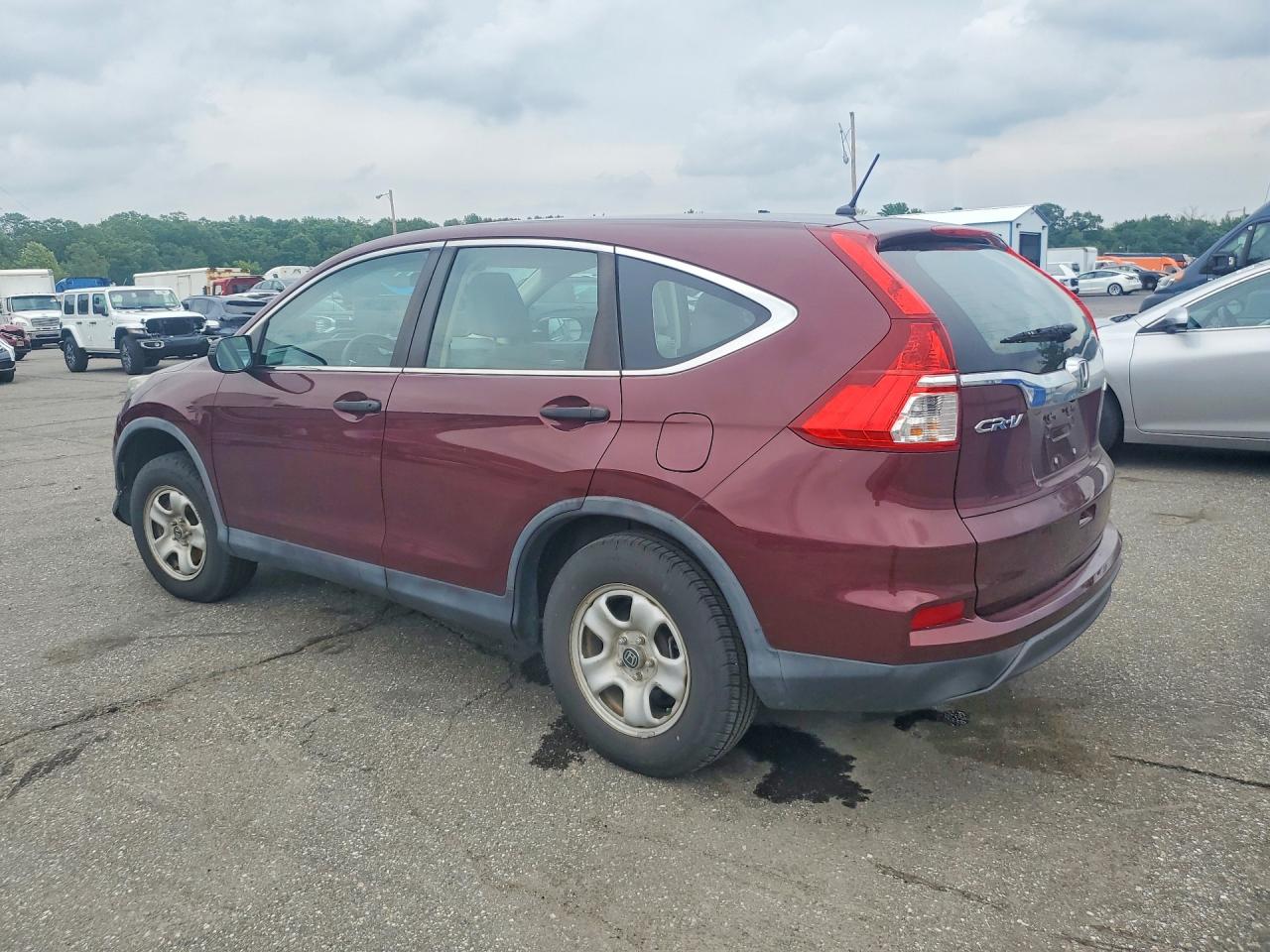 2015 Honda Cr-v Lx Red vin: 5J6RM4H33FL086407