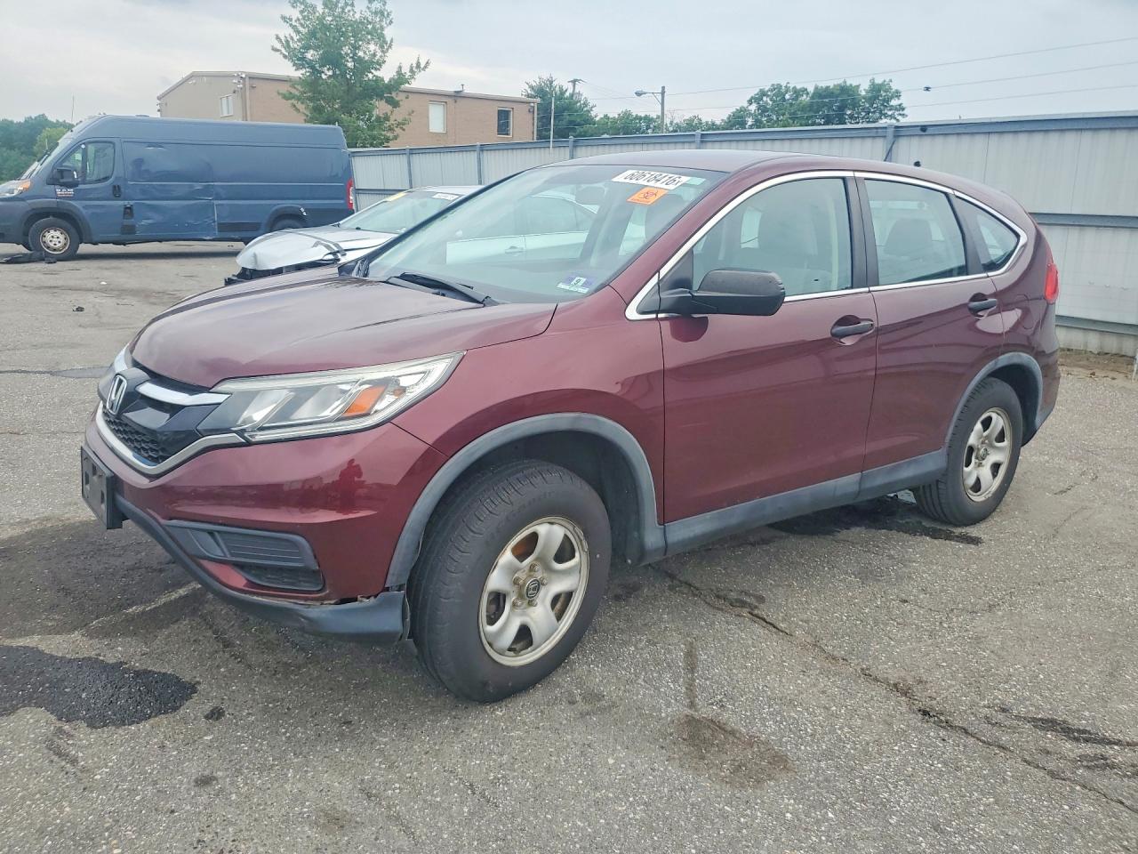 2015 Honda Cr-v Lx Red vin: 5J6RM4H33FL086407