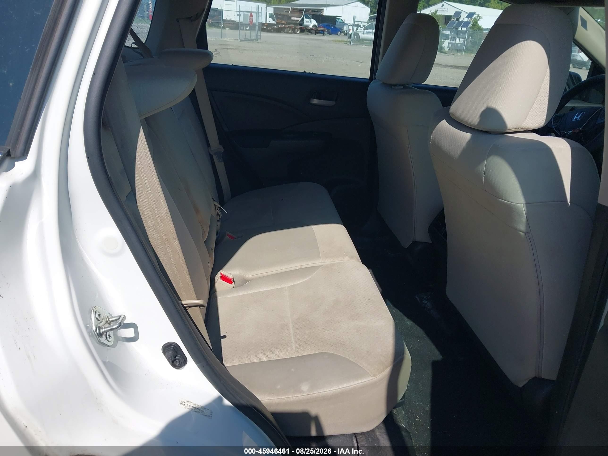 2015 Honda Cr-v Lx White vin: 5J6RM4H33FL095267
