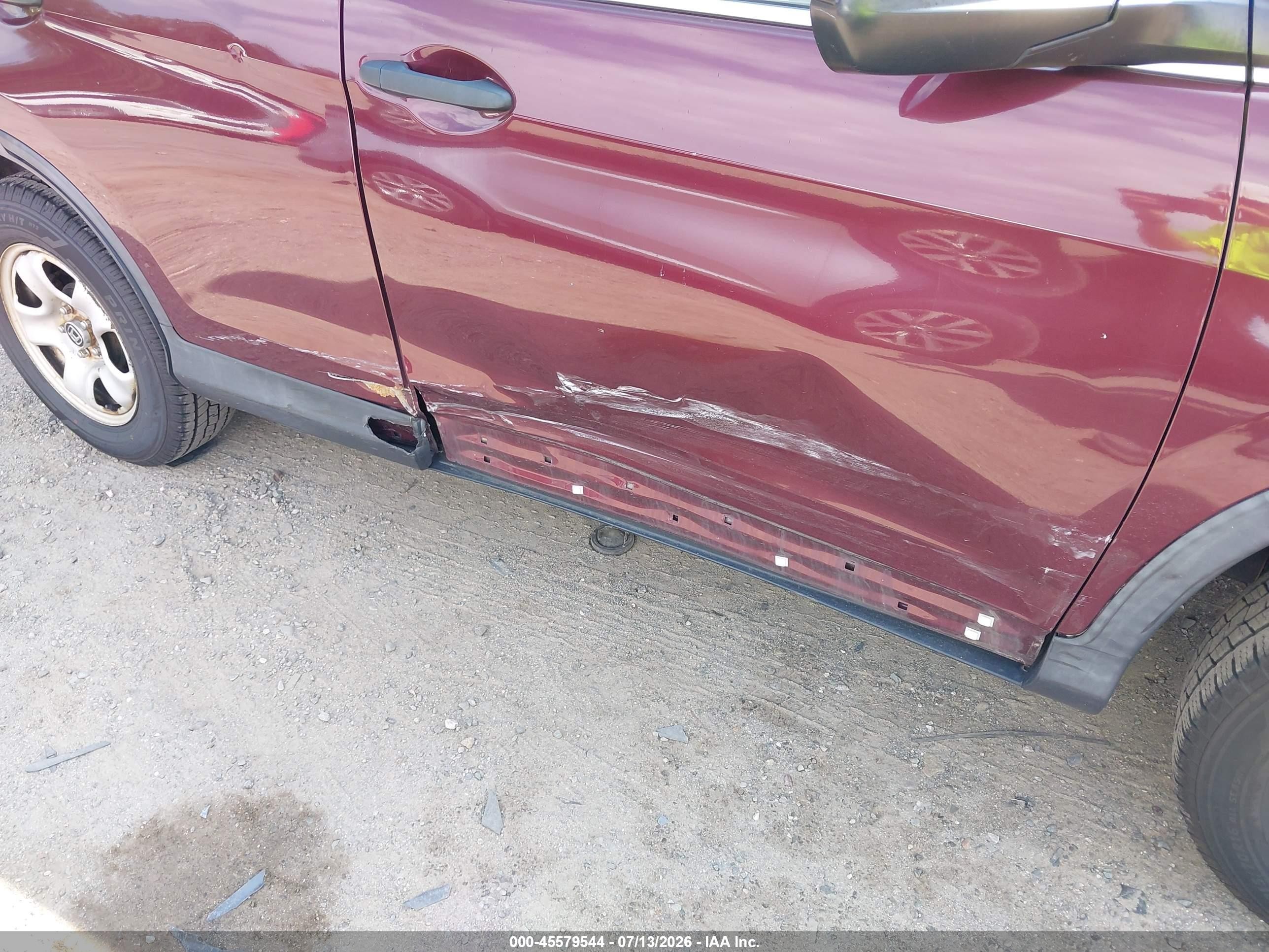 2015 Honda Cr-v Lx Maroon vin: 5J6RM4H33FL112231