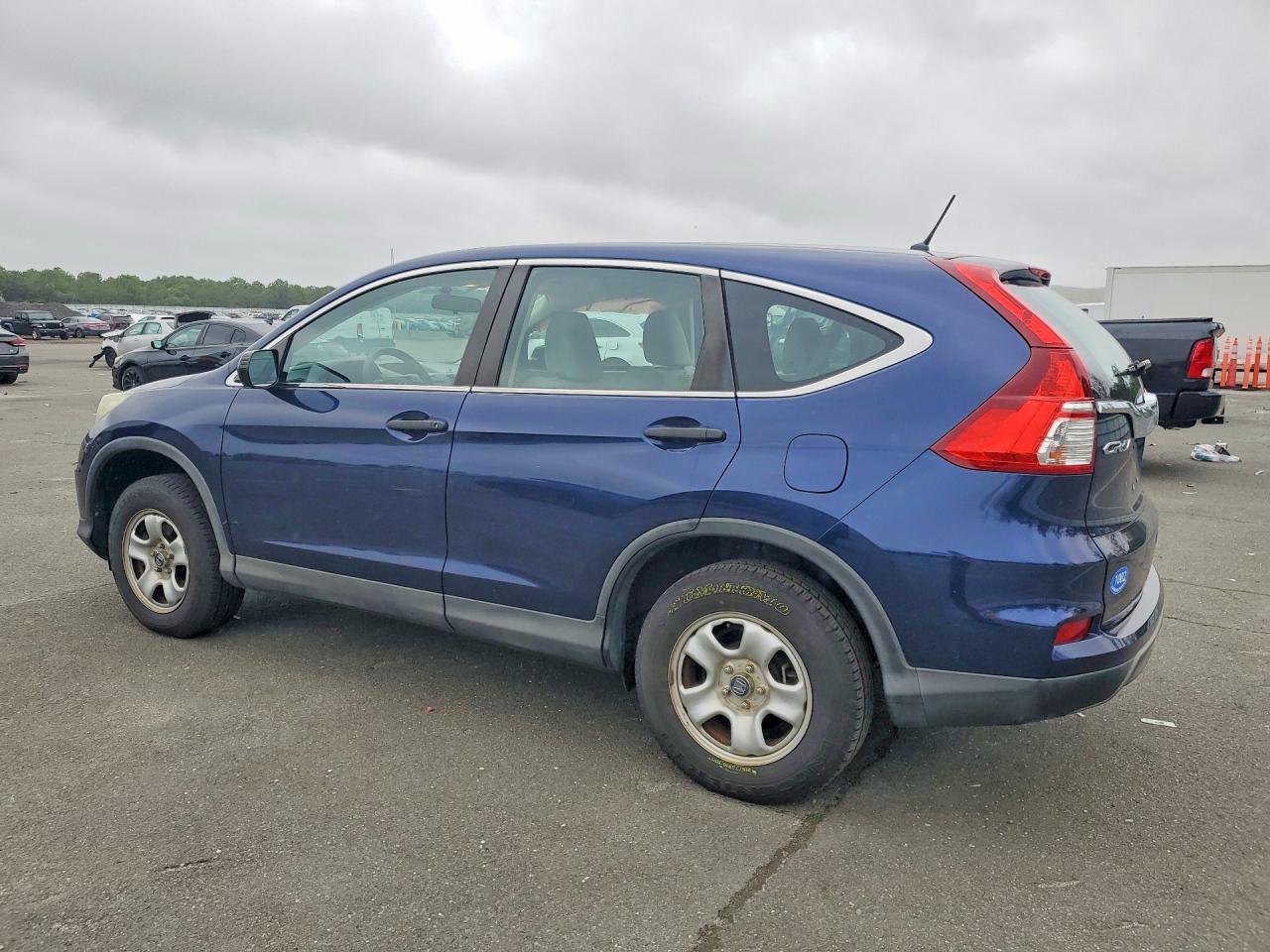 2015 Honda Cr-v Lx Blue vin: 5J6RM4H33FL113217
