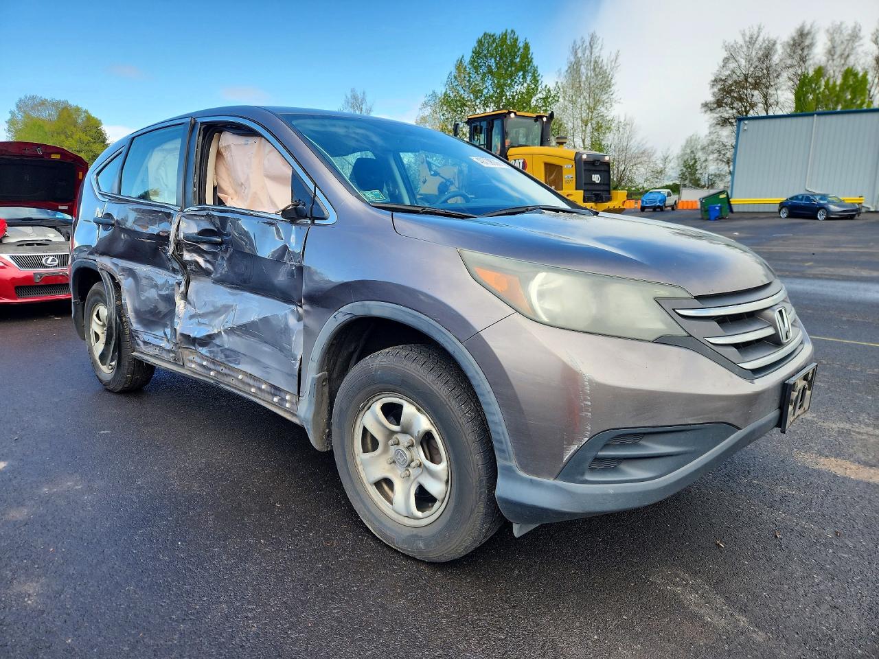 2012 Honda Cr-v Lx Gray vin: 5J6RM4H34CL019598