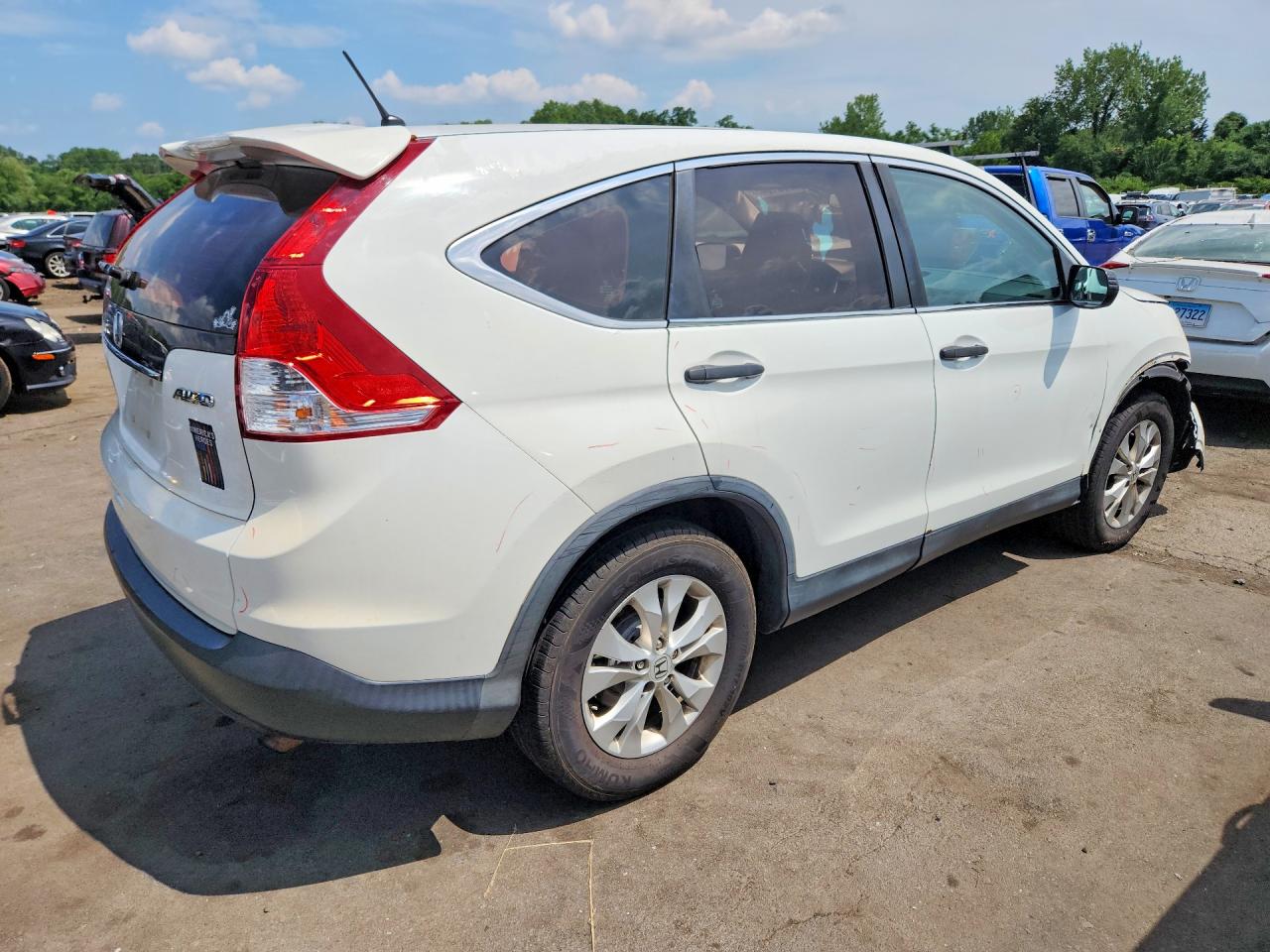 2012 Honda Cr-v Lx White vin: 5J6RM4H34CL024638