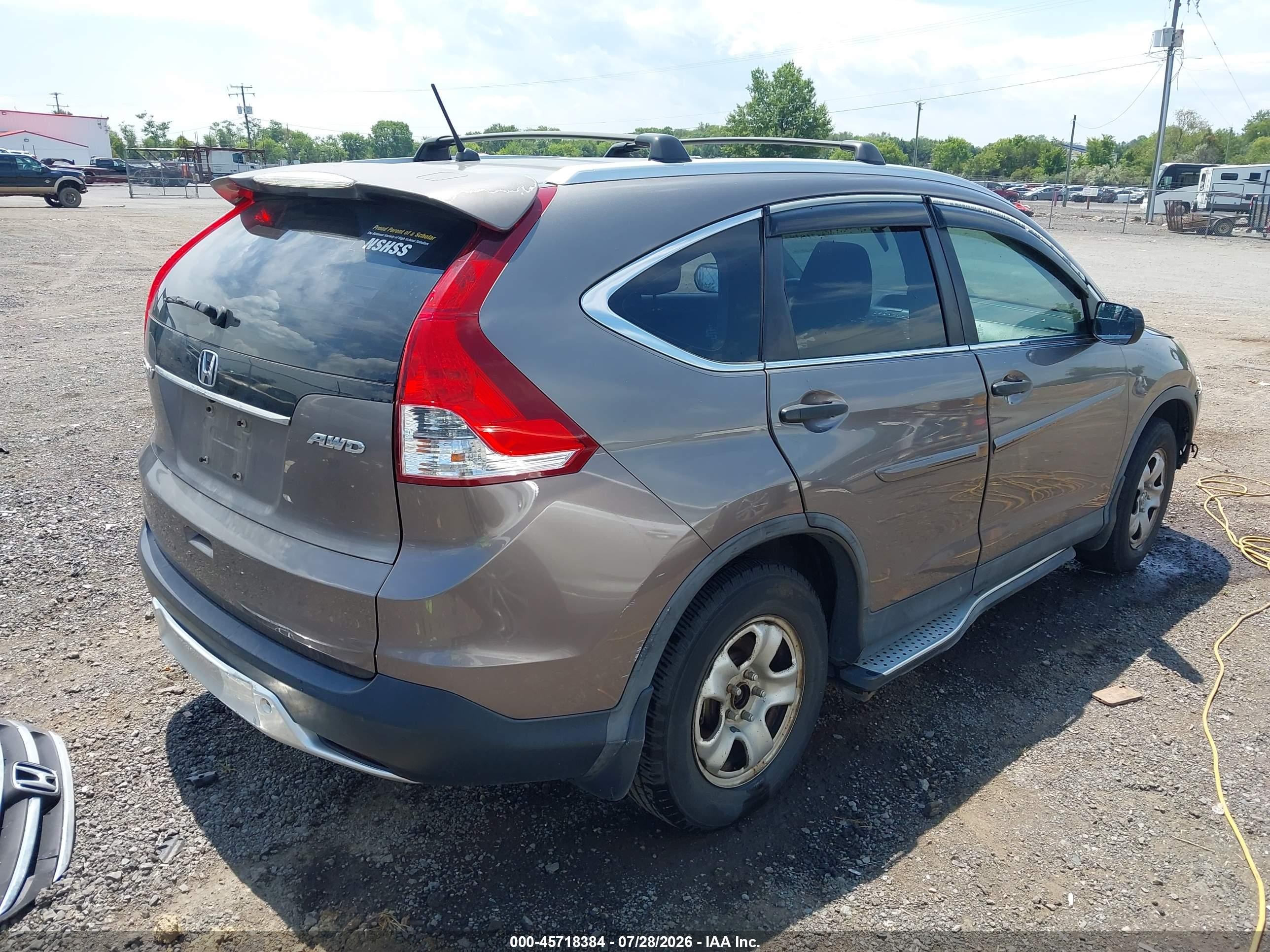 2012 Honda Cr-v Lx Gray vin: 5J6RM4H34CL049054