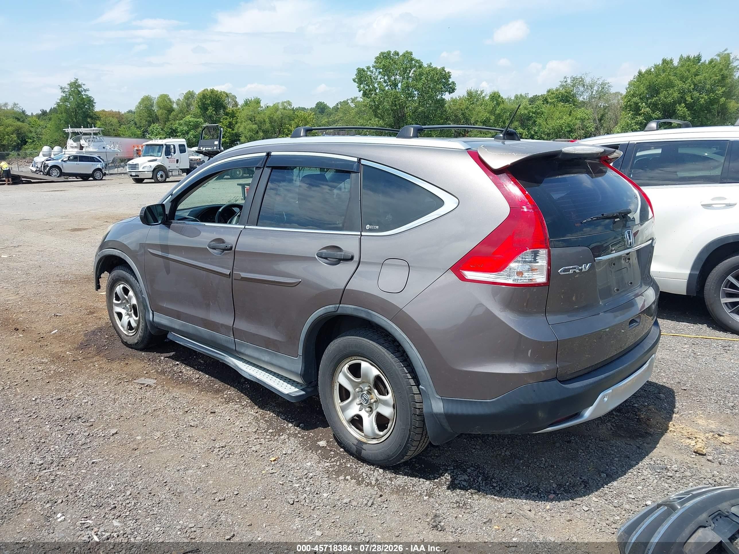 2012 Honda Cr-v Lx Gray vin: 5J6RM4H34CL049054
