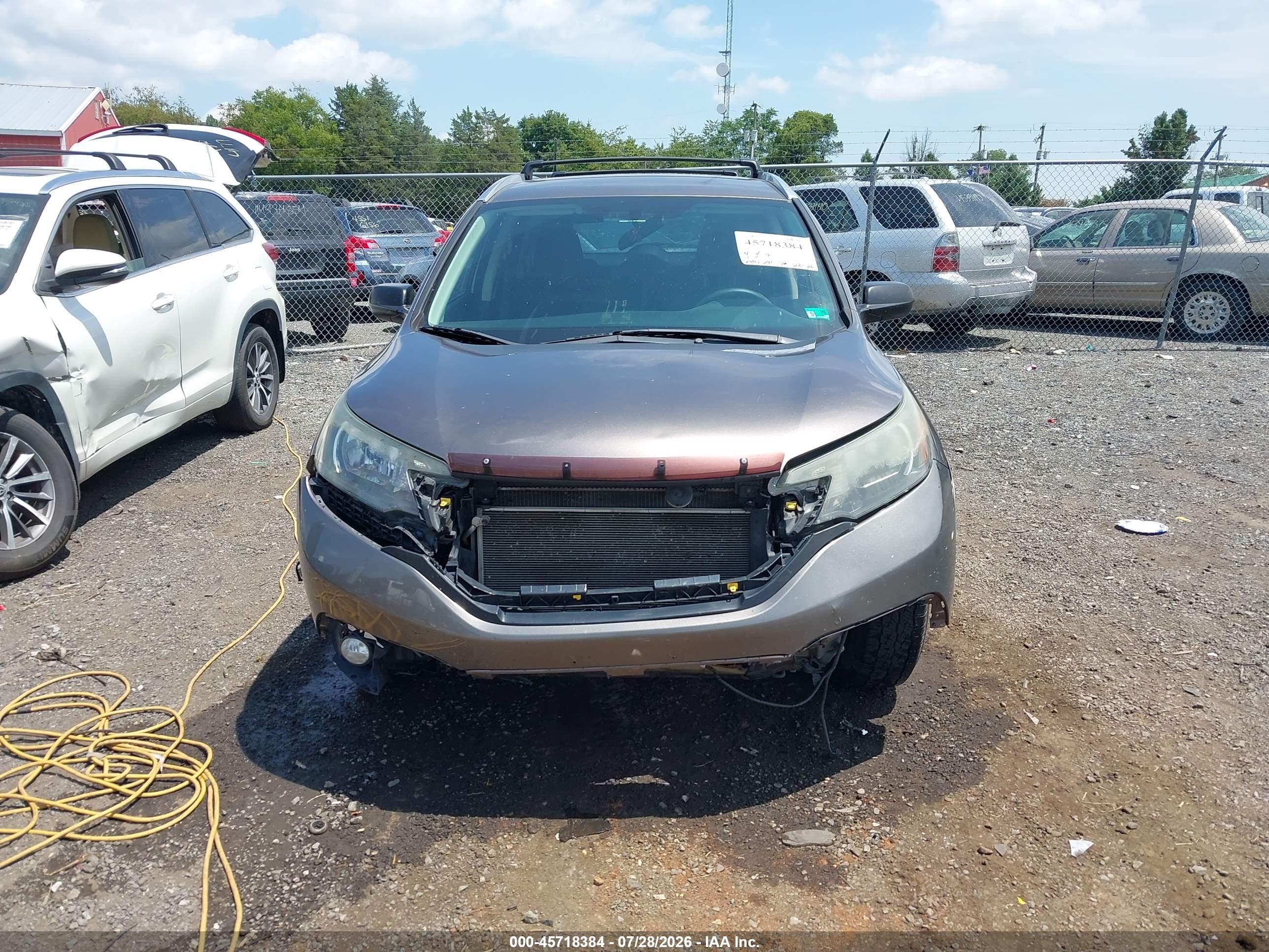 2012 Honda Cr-v Lx Gray vin: 5J6RM4H34CL049054