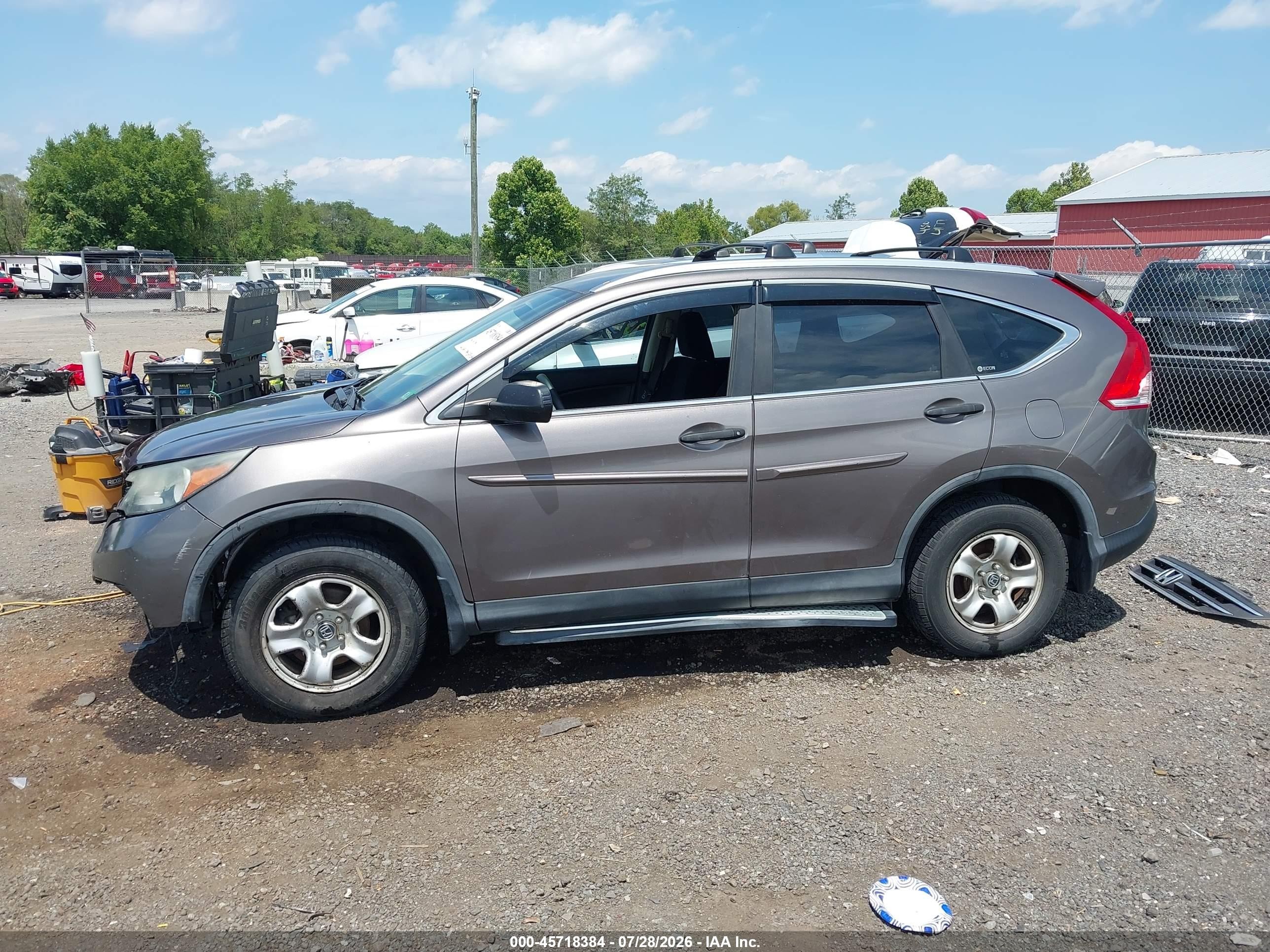 2012 Honda Cr-v Lx Gray vin: 5J6RM4H34CL049054