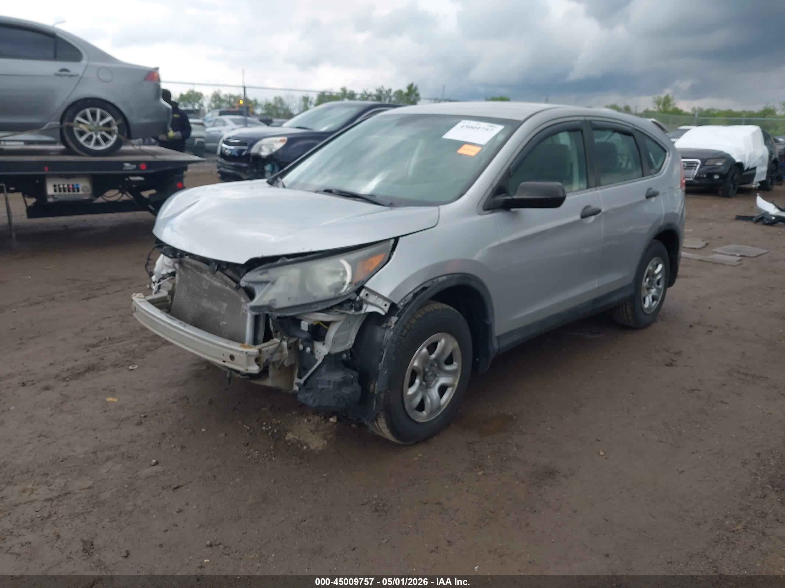 2012 Honda Cr-v Lx Silver vin: 5J6RM4H34CL049863