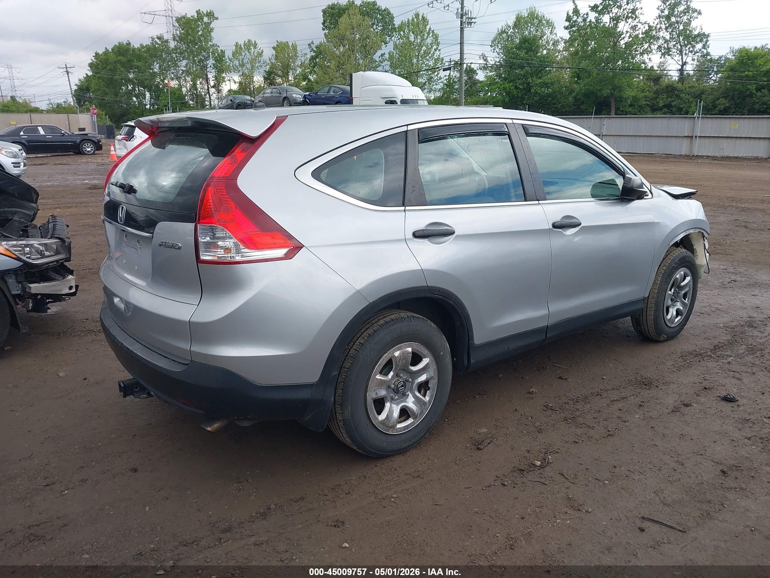 2012 Honda Cr-v Lx Silver vin: 5J6RM4H34CL049863