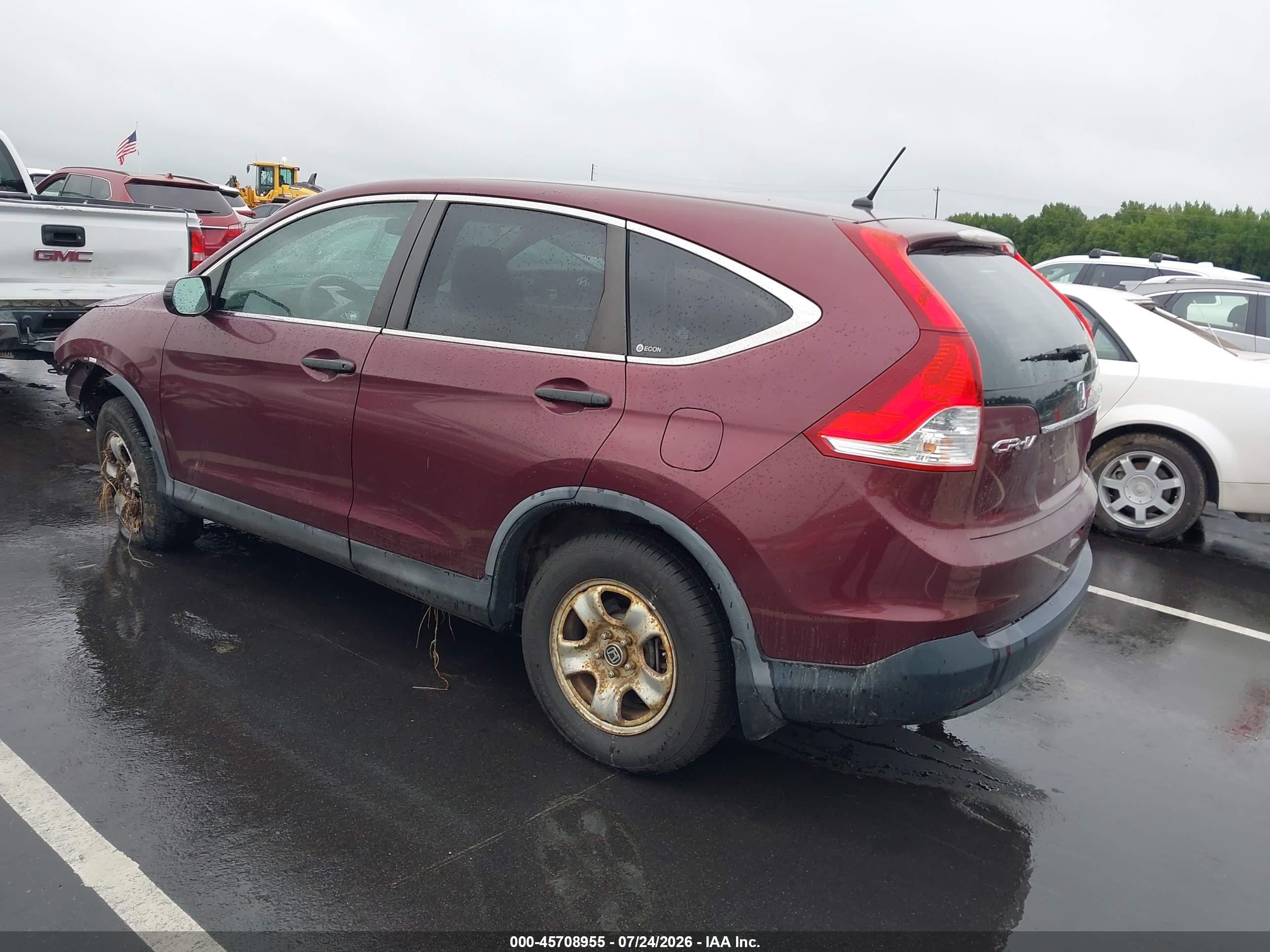 2012 Honda Cr-v Lx Purple vin: 5J6RM4H34CL079140