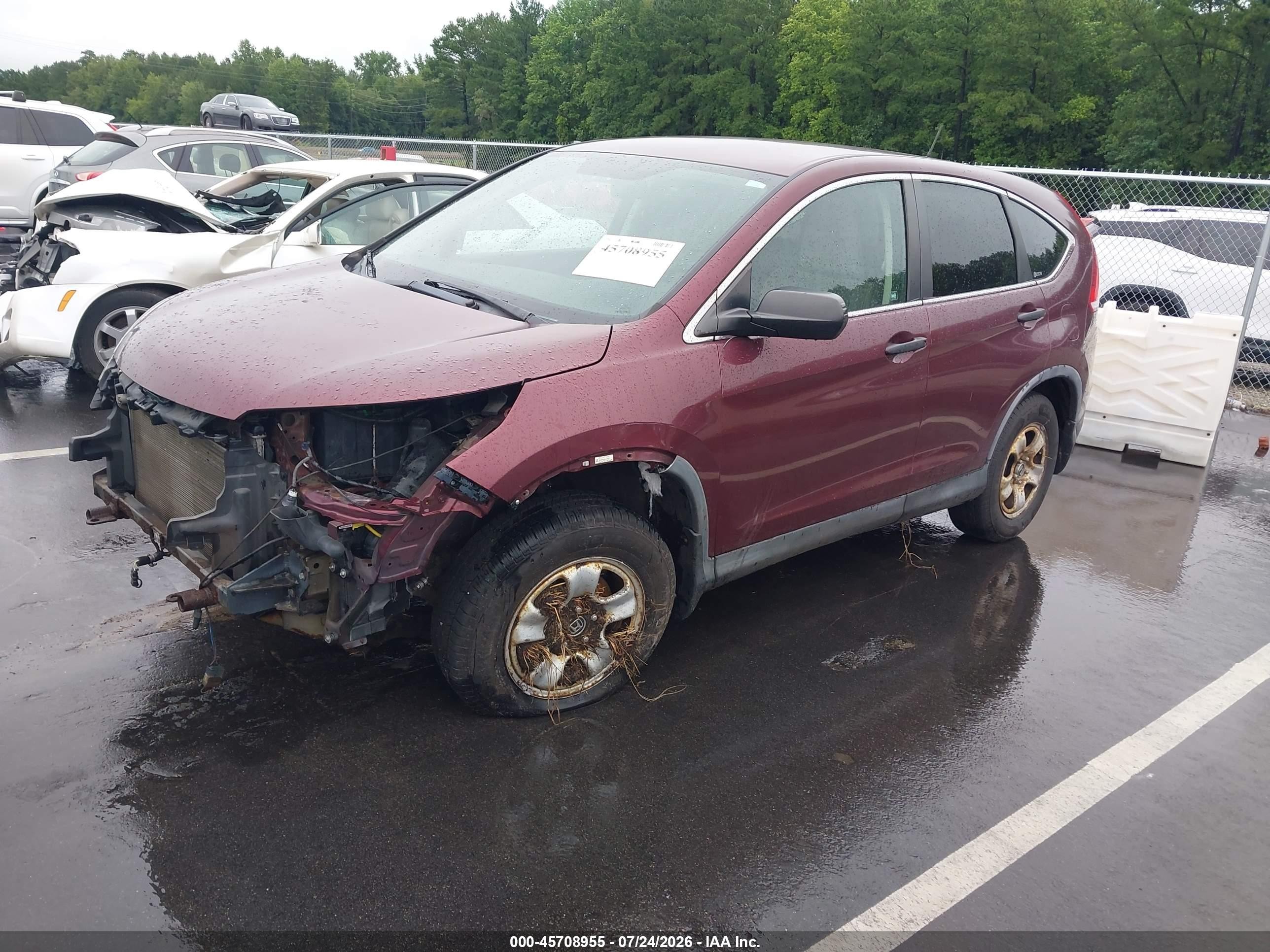 2012 Honda Cr-v Lx Purple vin: 5J6RM4H34CL079140