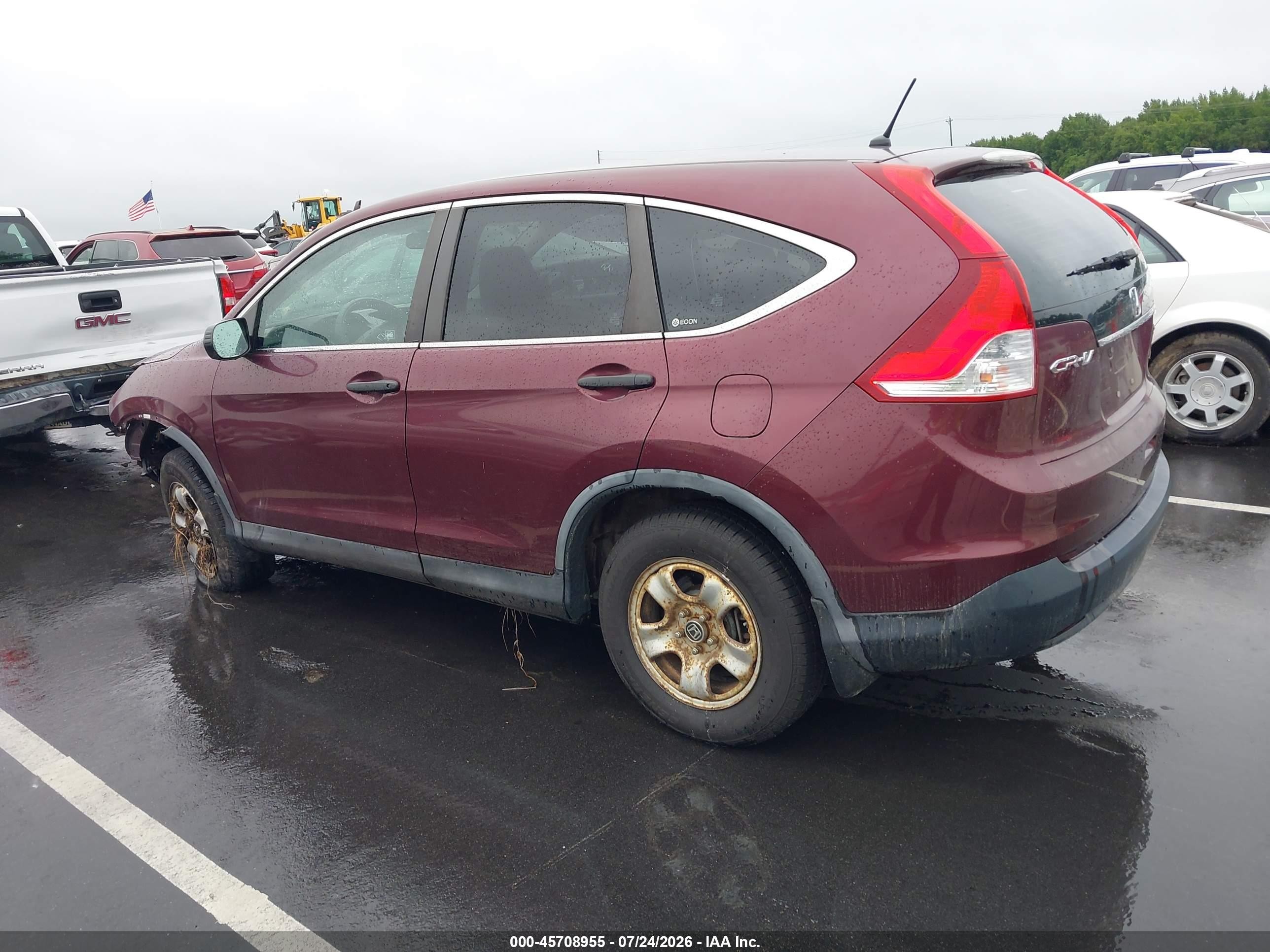 2012 Honda Cr-v Lx Purple vin: 5J6RM4H34CL079140