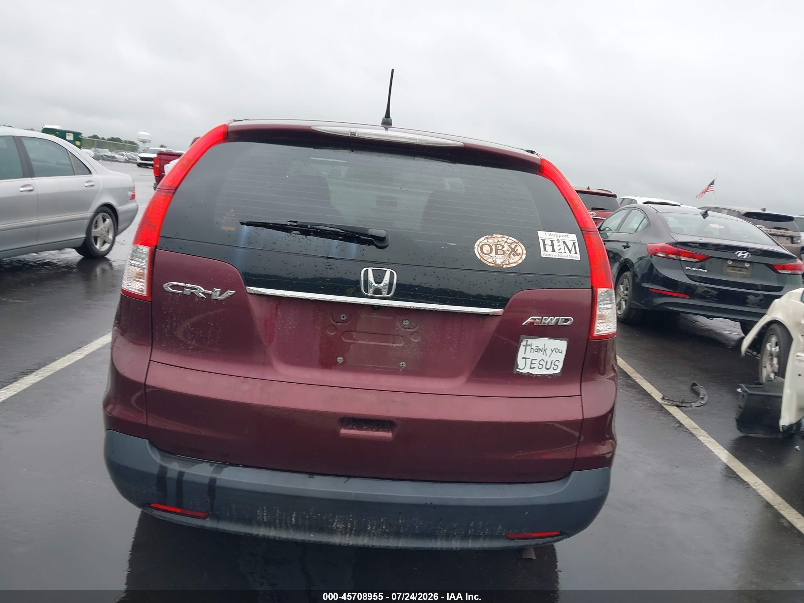 2012 Honda Cr-v Lx Purple vin: 5J6RM4H34CL079140