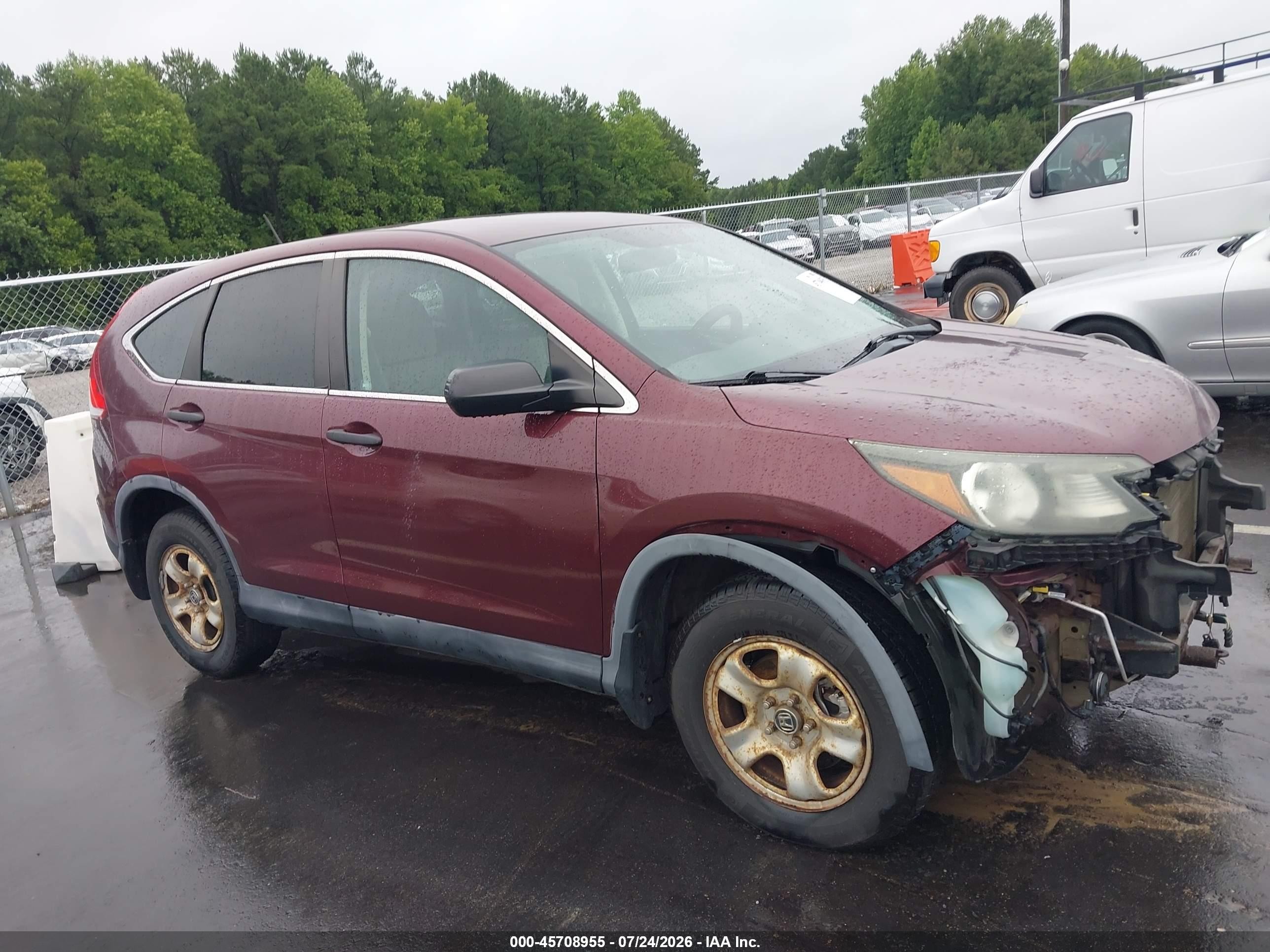 2012 Honda Cr-v Lx Purple vin: 5J6RM4H34CL079140