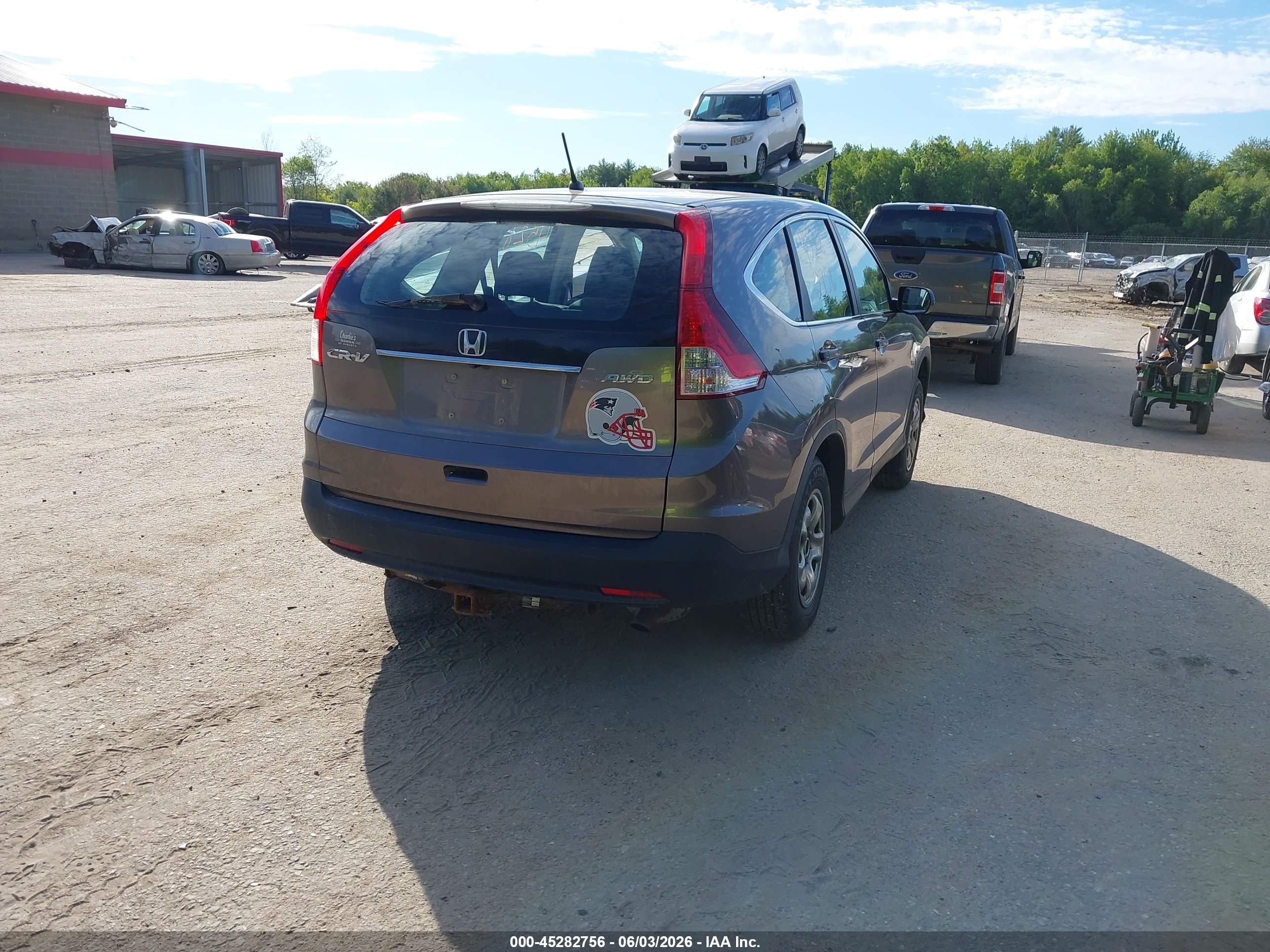 2012 Honda Cr-v Lx Gray vin: 5J6RM4H34CL079347