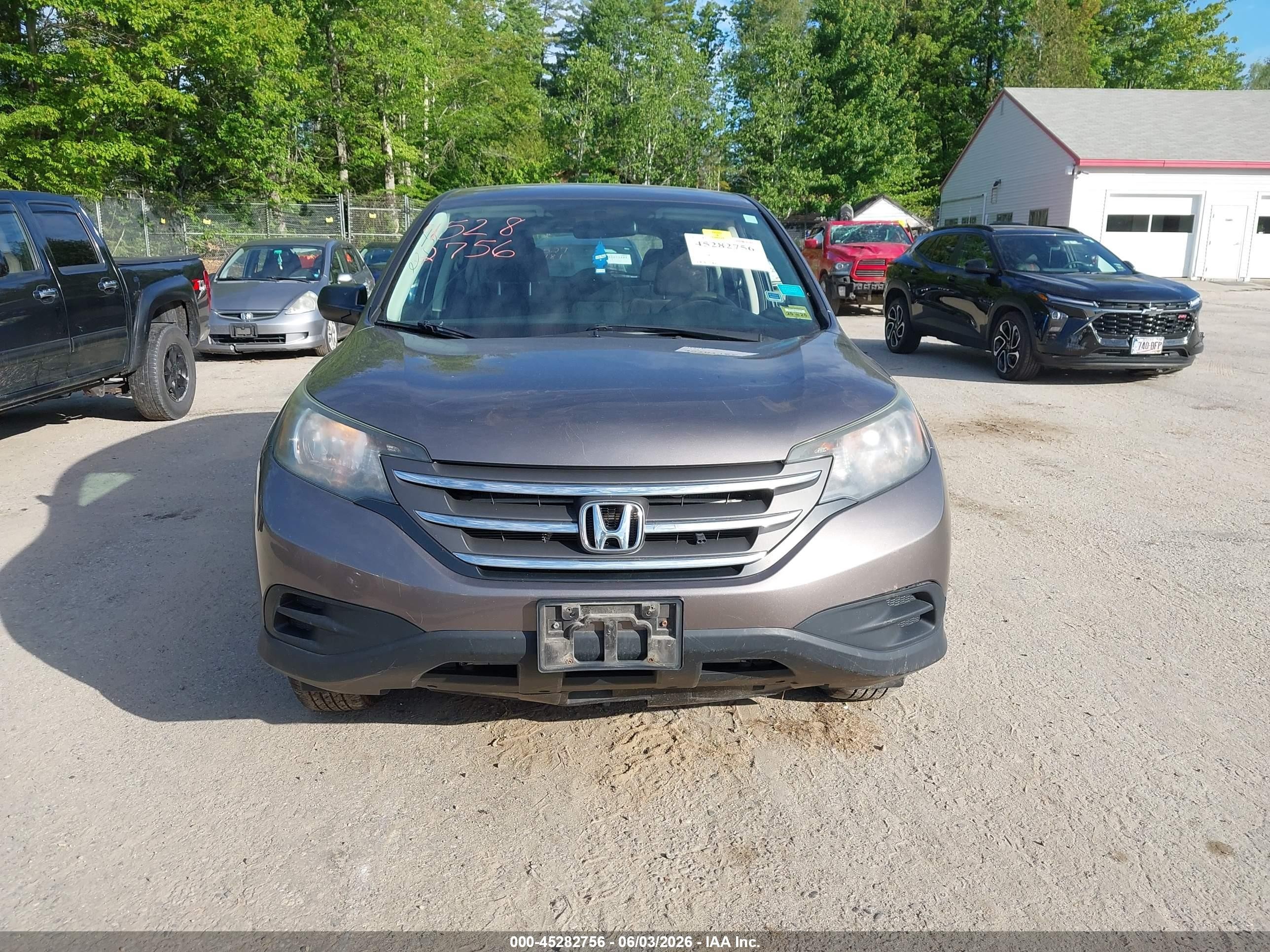 2012 Honda Cr-v Lx Gray vin: 5J6RM4H34CL079347