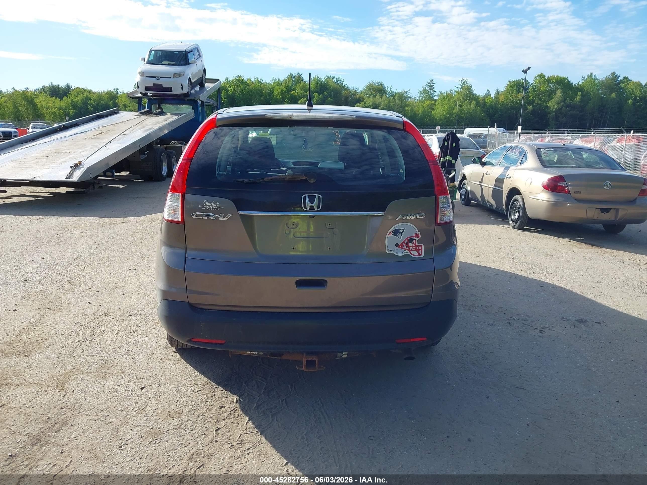 2012 Honda Cr-v Lx Gray vin: 5J6RM4H34CL079347