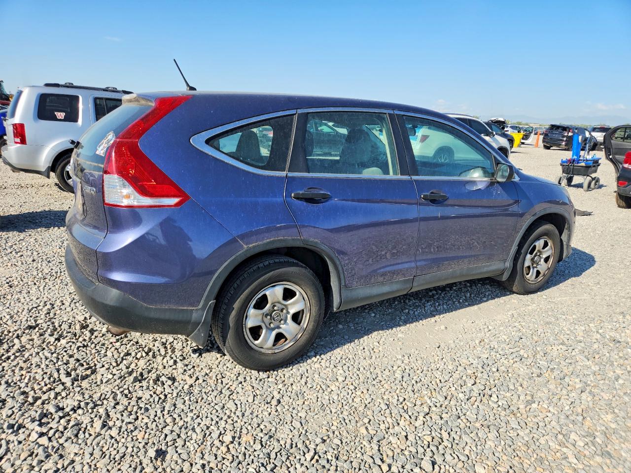 2013 Honda Cr-v Lx Blue vin: 5J6RM4H34DL015584