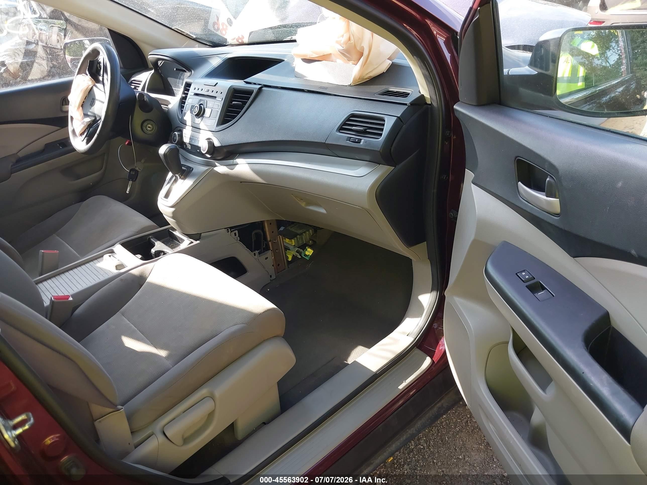 2013 Honda Cr-v Lx Бордовый vin: 5J6RM4H34DL028349
